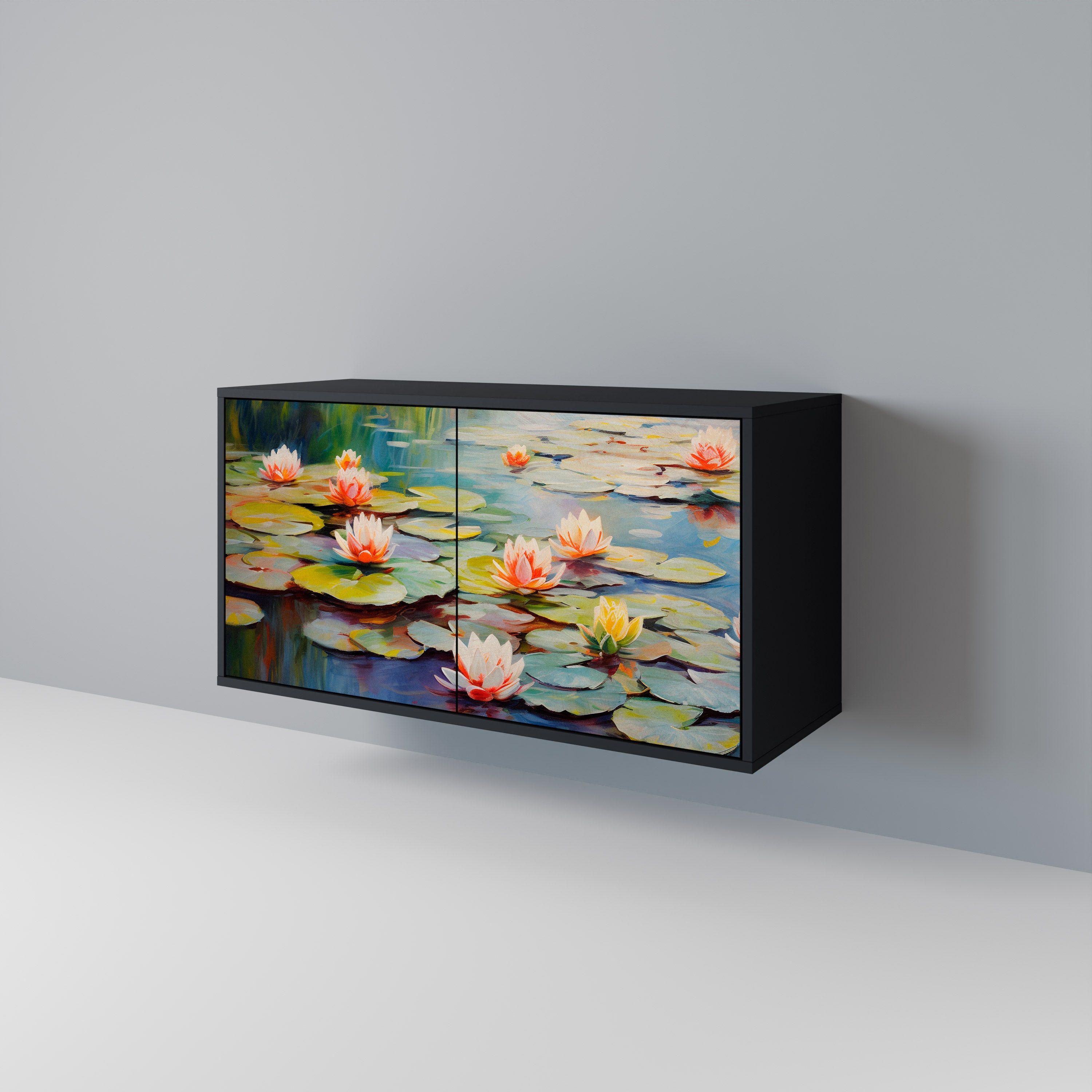 Buffet 2 portes BLOOMING WATERS finition noire