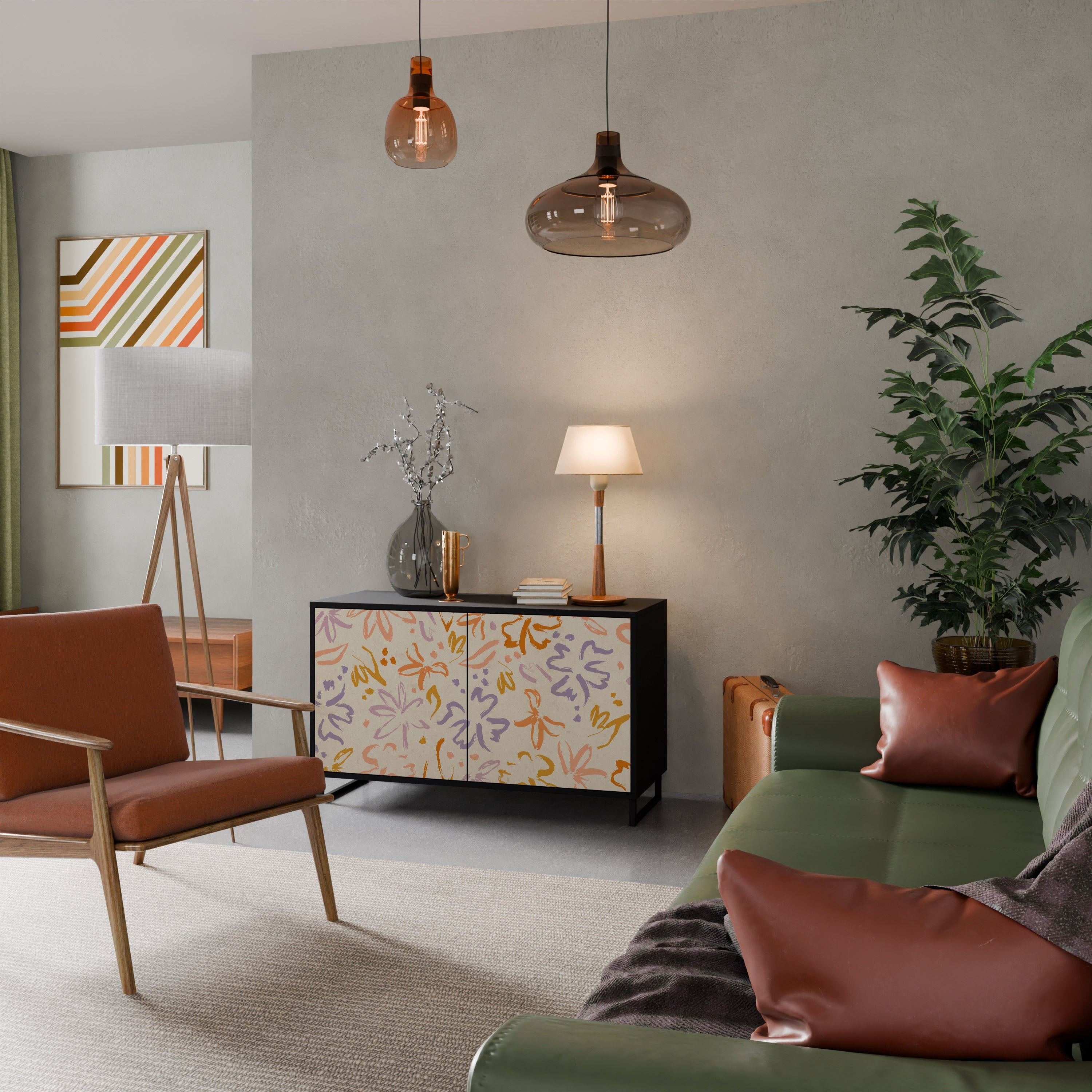 Buffet 2 portes SPRING WHIMSY finition noire