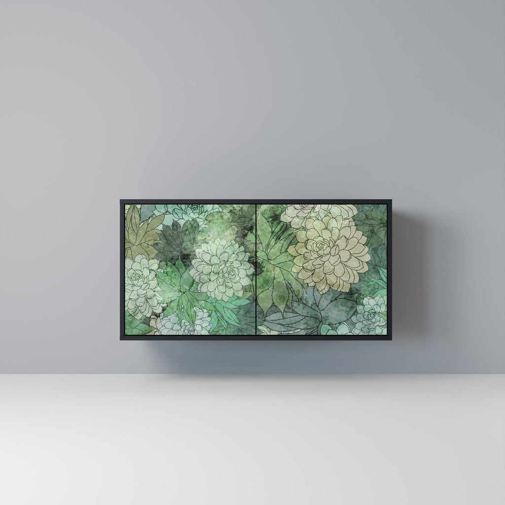 Buffet 2 portes SUCCULENT CLUSTER en finition noire