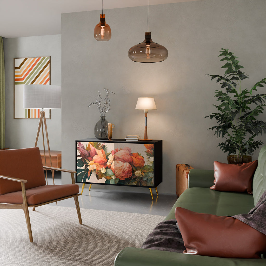 Buffet 2 portes STYLISH BEAUTY en finition noire