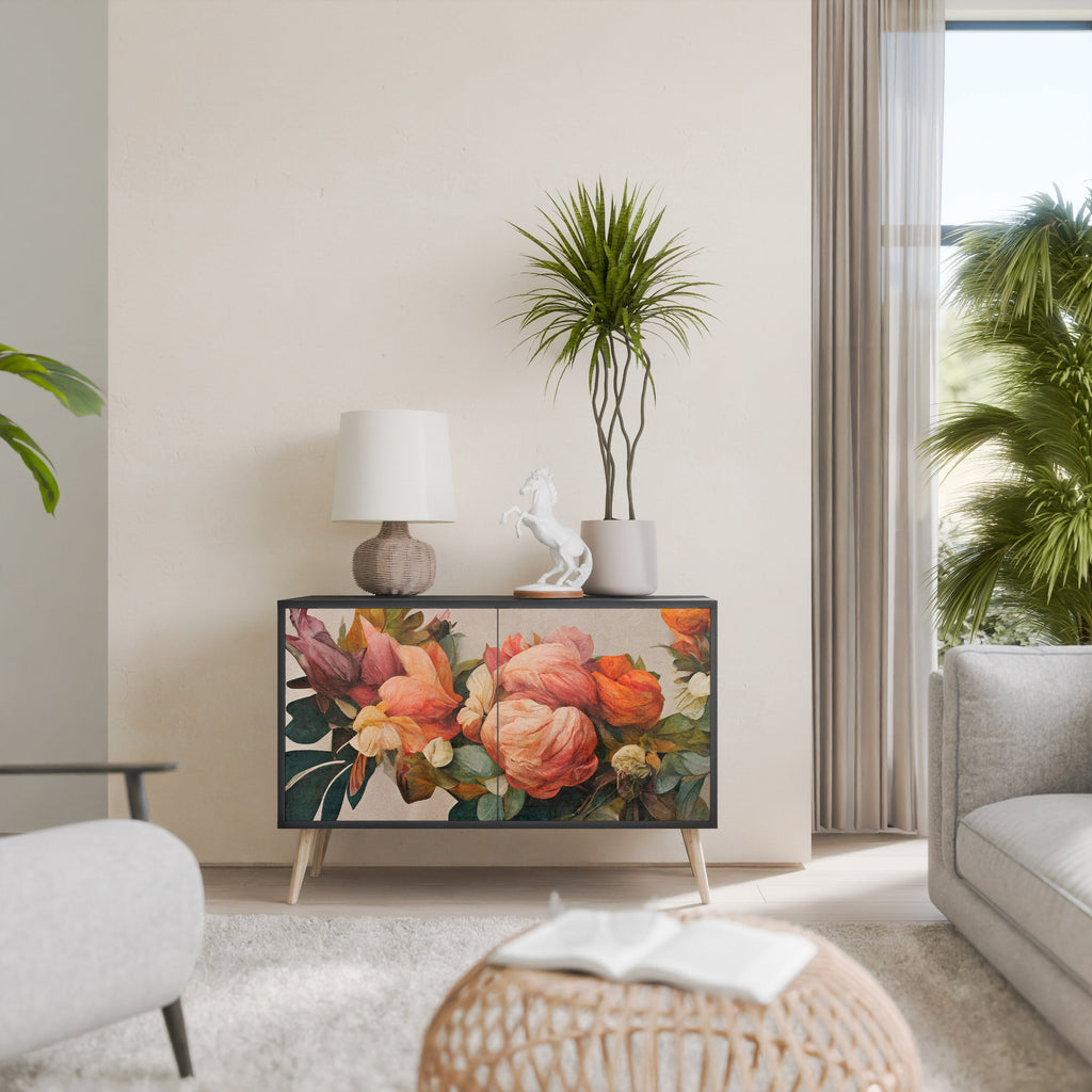 Buffet 2 portes STYLISH BEAUTY en finition noire