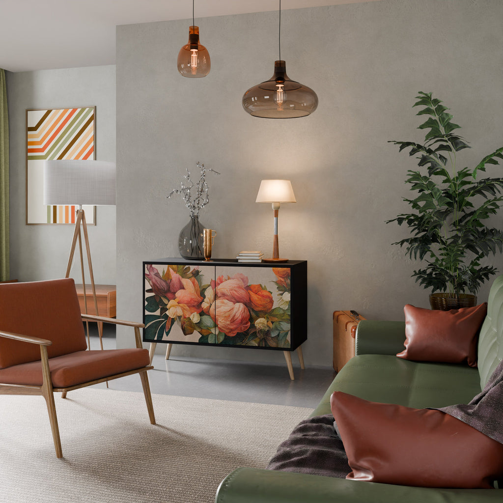 Buffet 2 portes STYLISH BEAUTY en finition noire