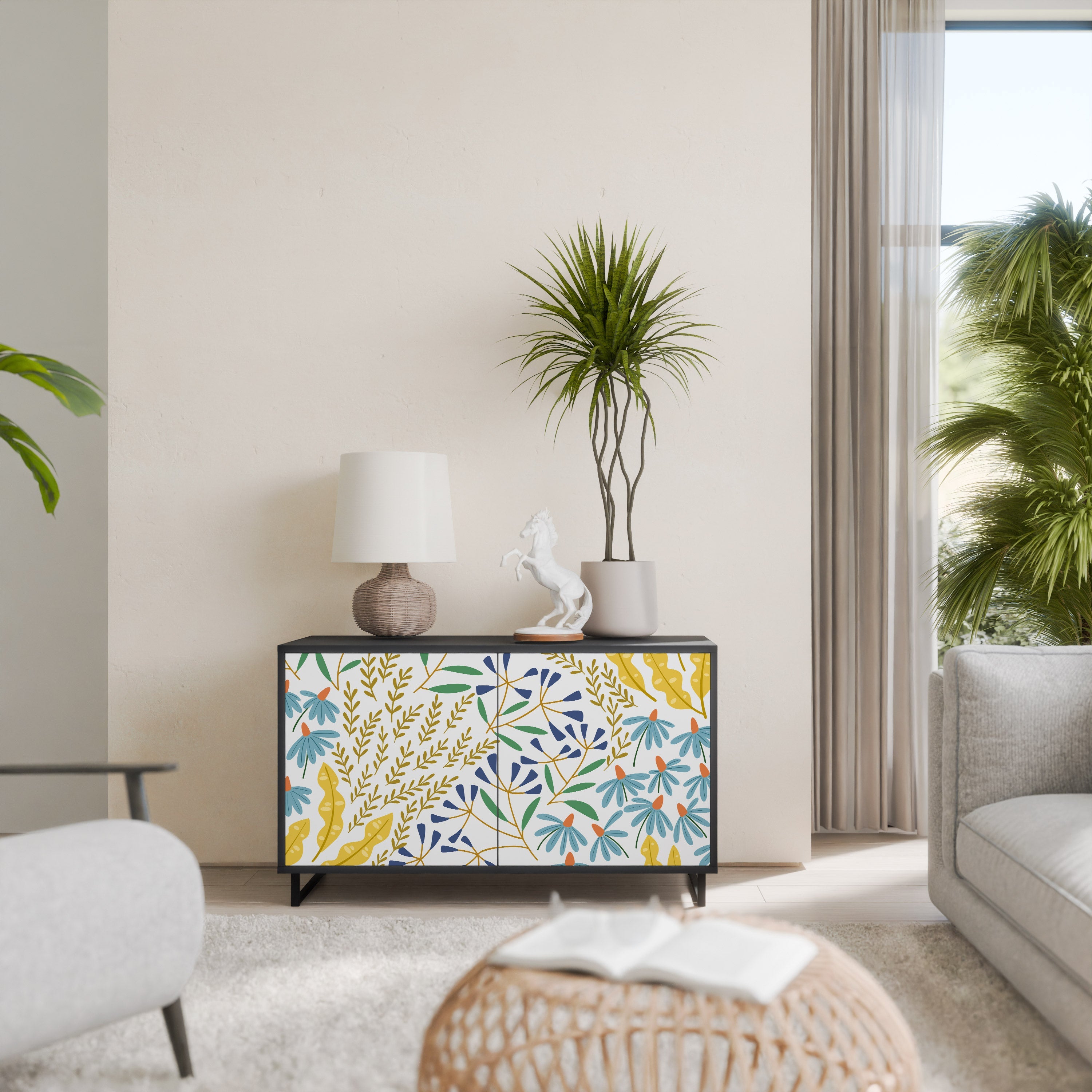 Buffet 2 portes HELLO SPRING finition noire