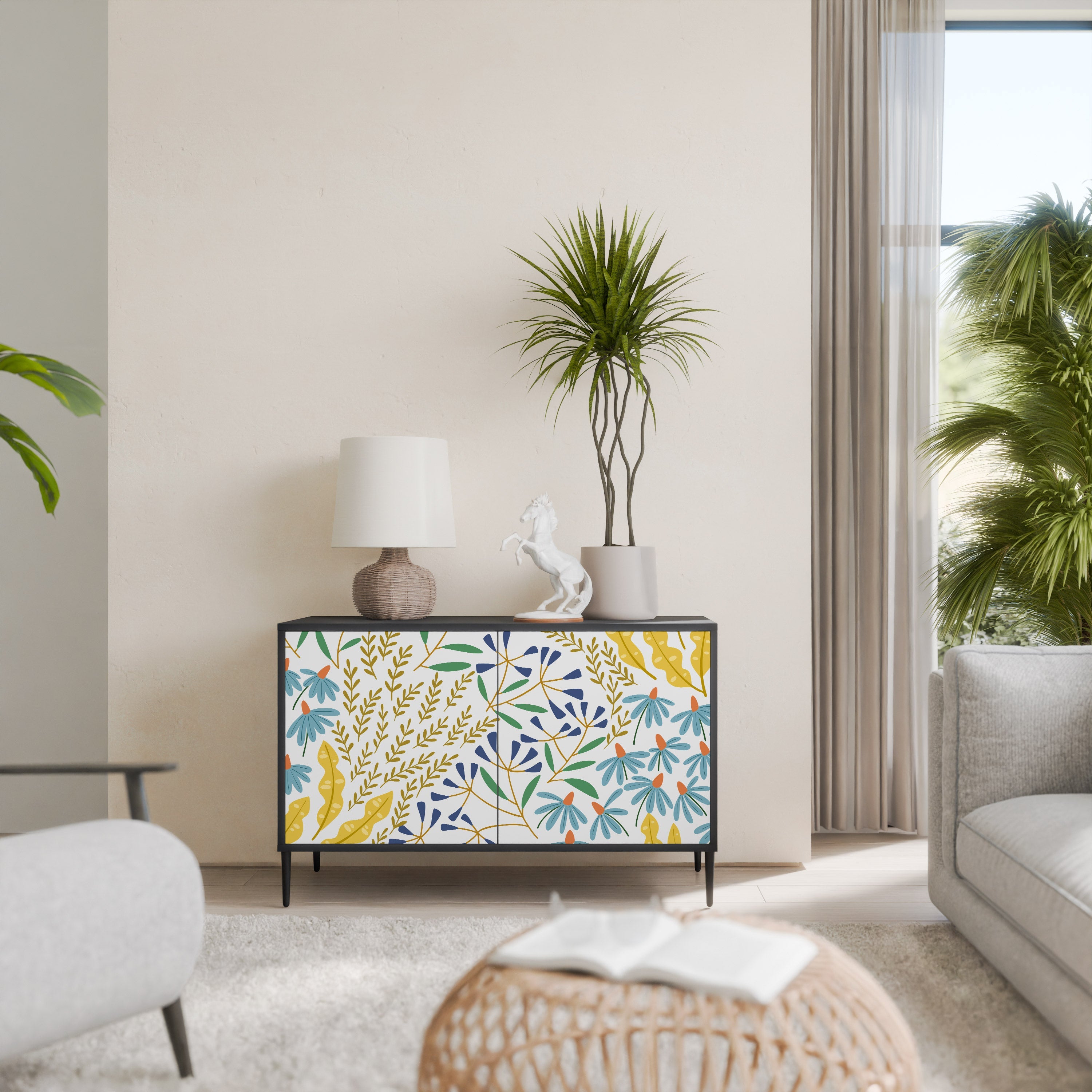 Buffet 2 portes HELLO SPRING finition noire