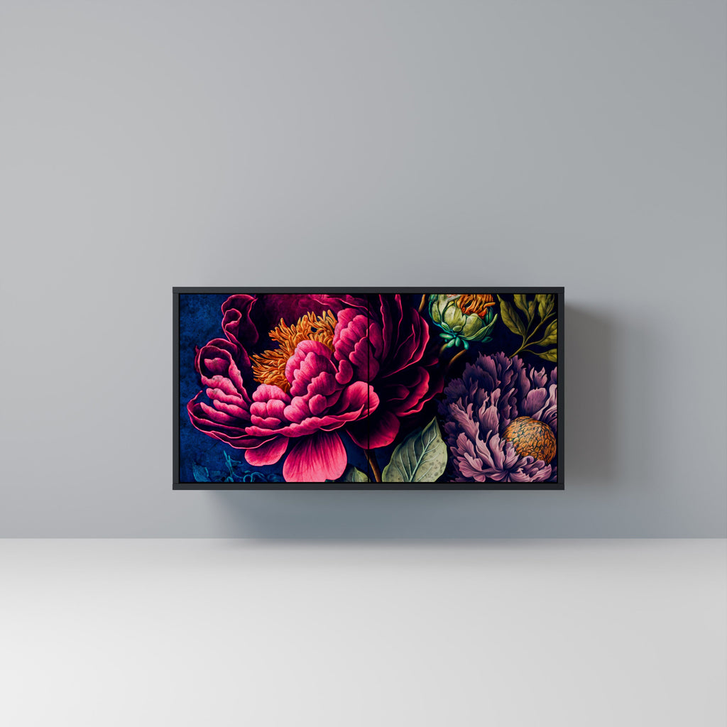 Buffet 2 portes BLOOMING ELEGANCE finition noire