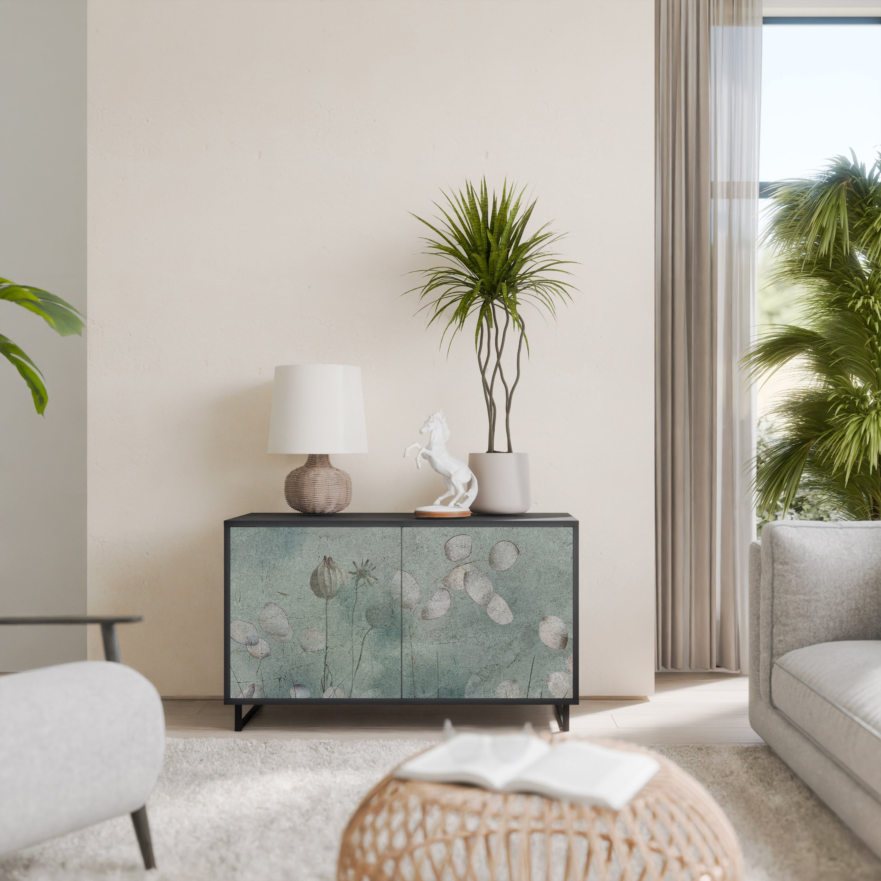 Buffet 2 portes NIGHT LADY finition noire