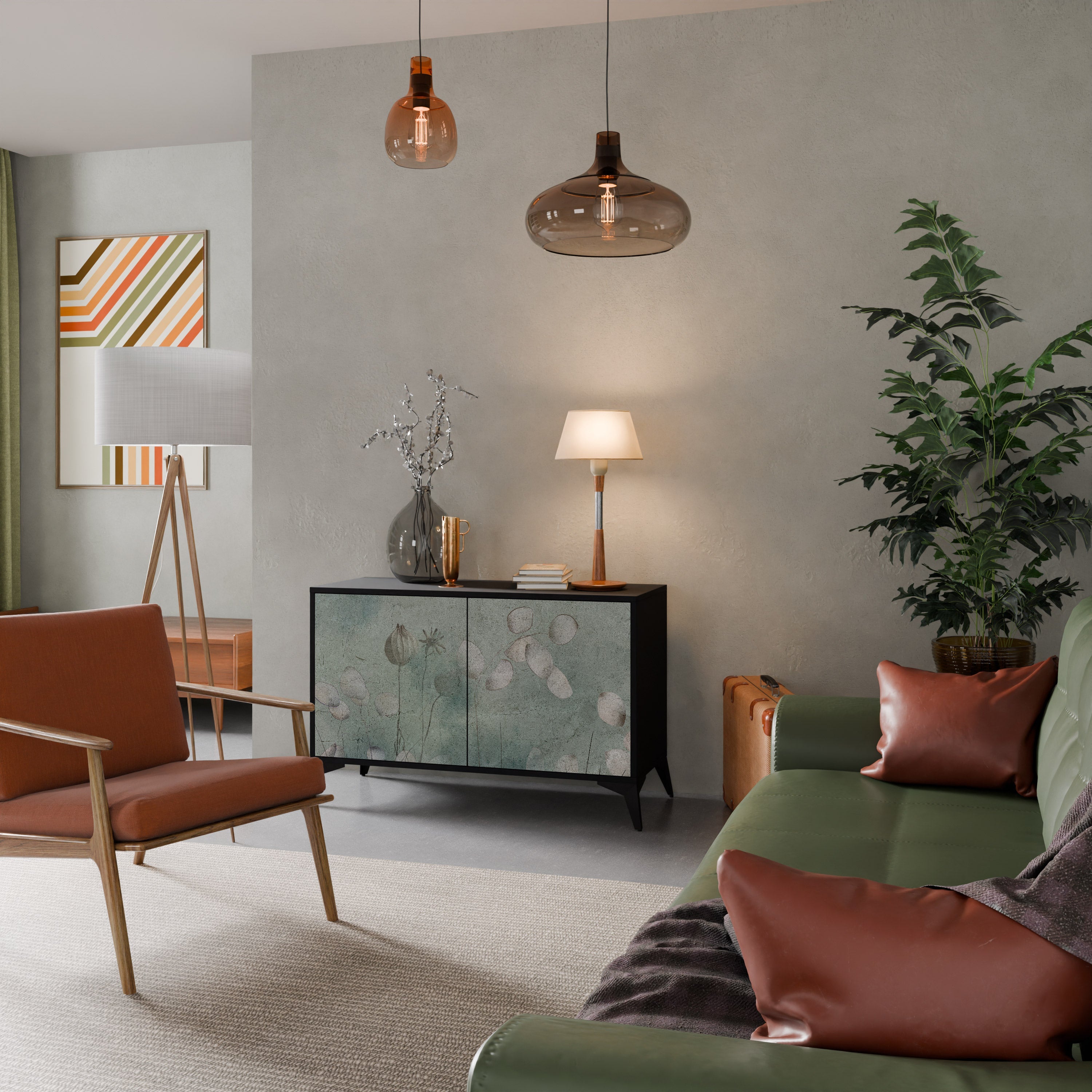 Buffet 2 portes NIGHT LADY finition noire