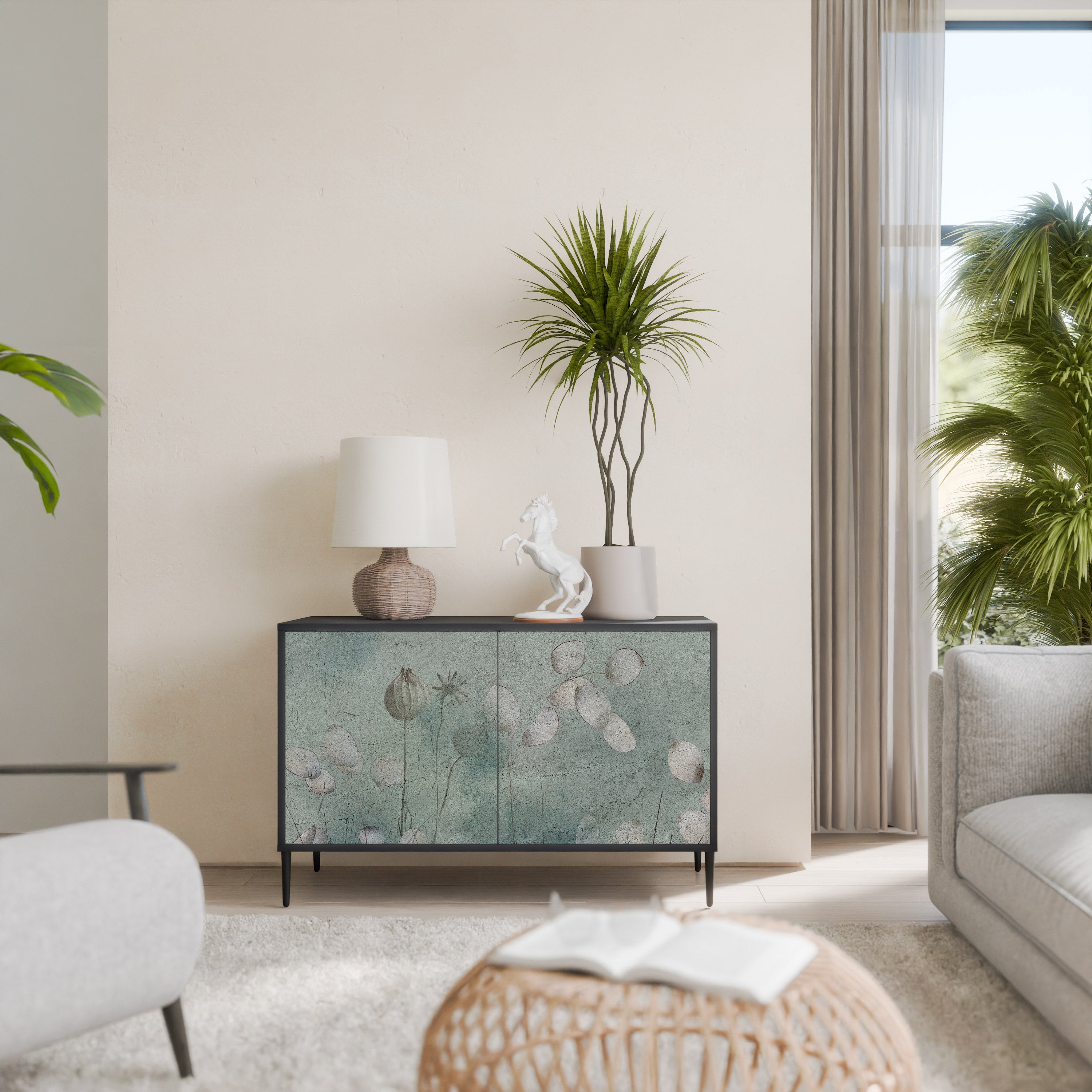 Buffet 2 portes NIGHT LADY finition noire