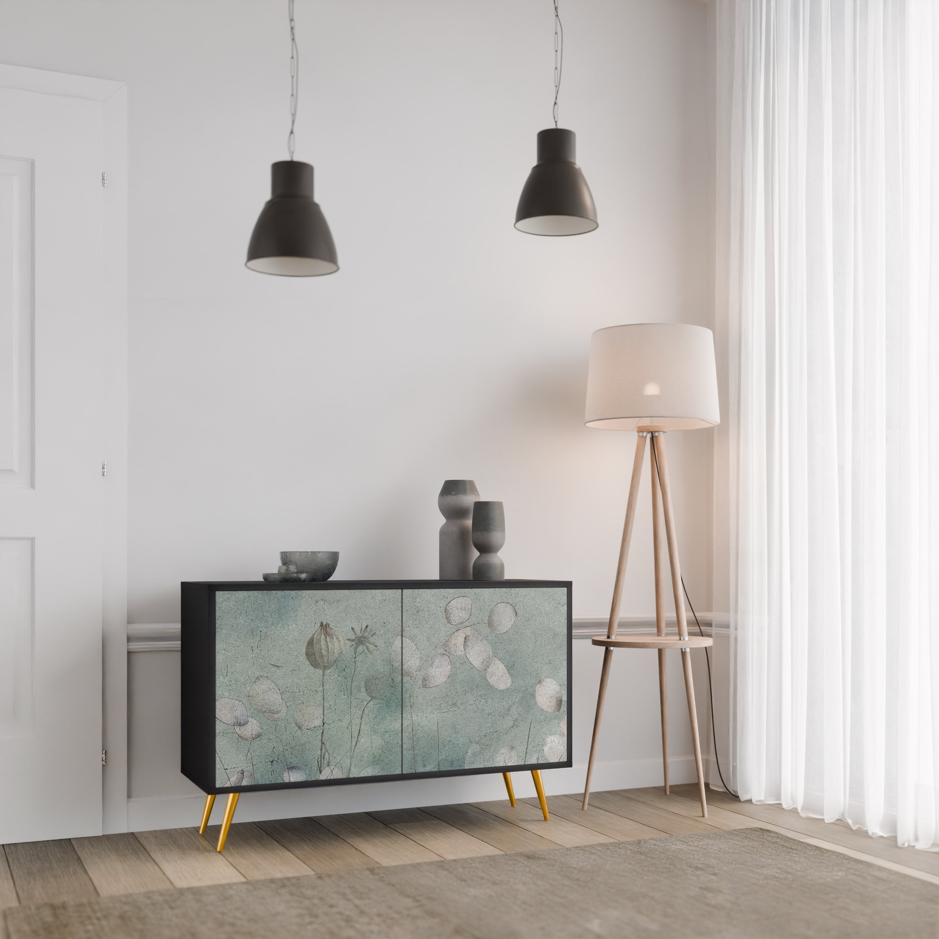 Buffet 2 portes NIGHT LADY finition noire