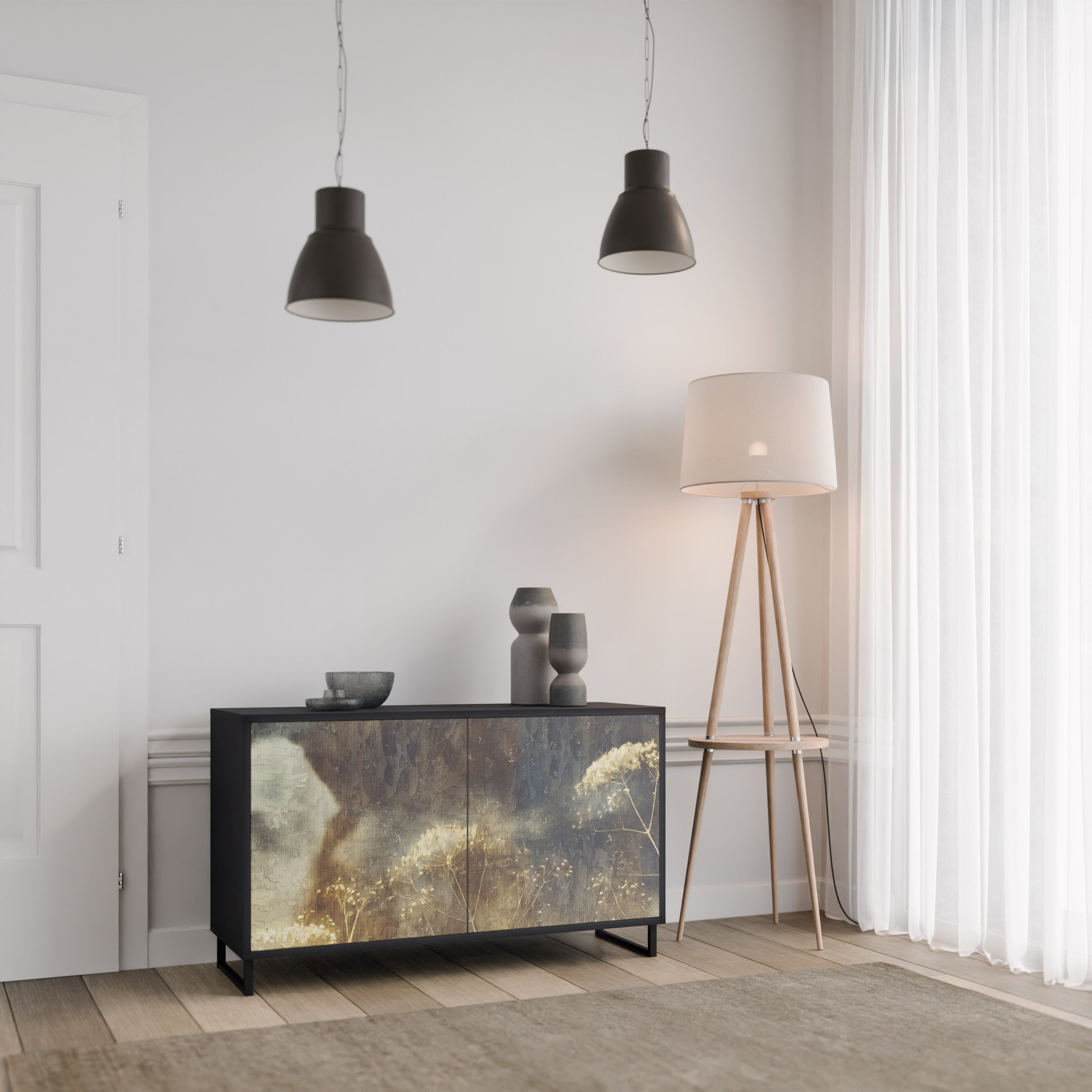 Buffet 2 portes GENTLE POWER finition noire