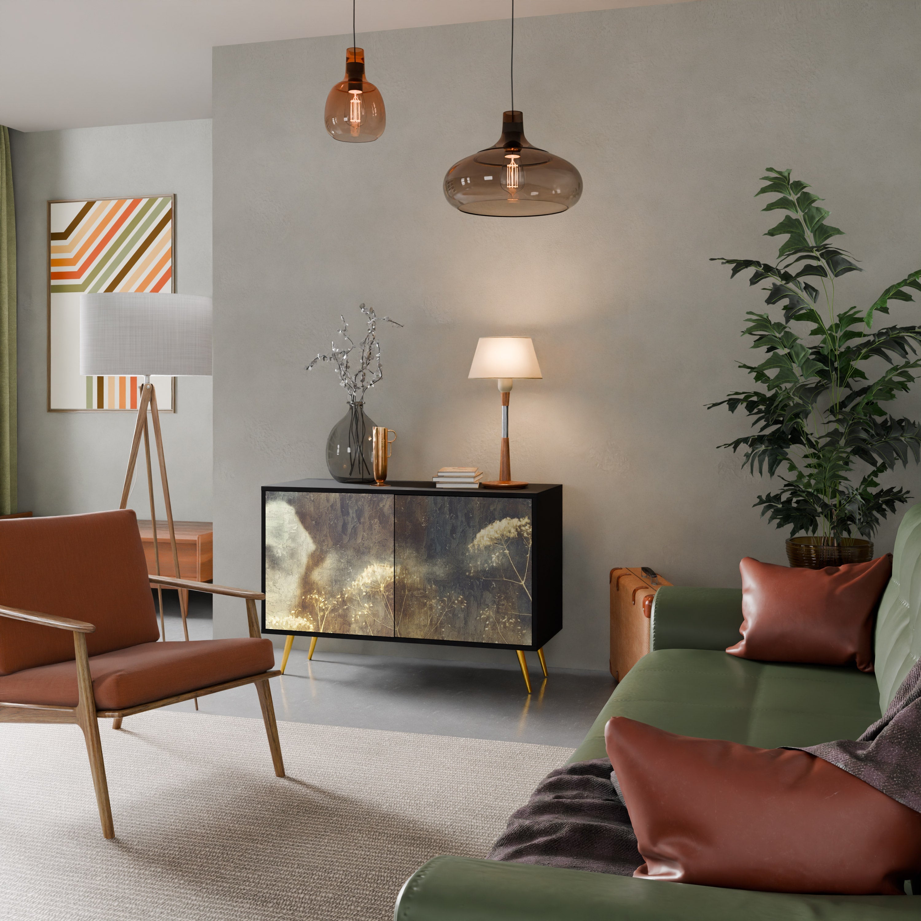 Buffet 2 portes GENTLE POWER finition noire