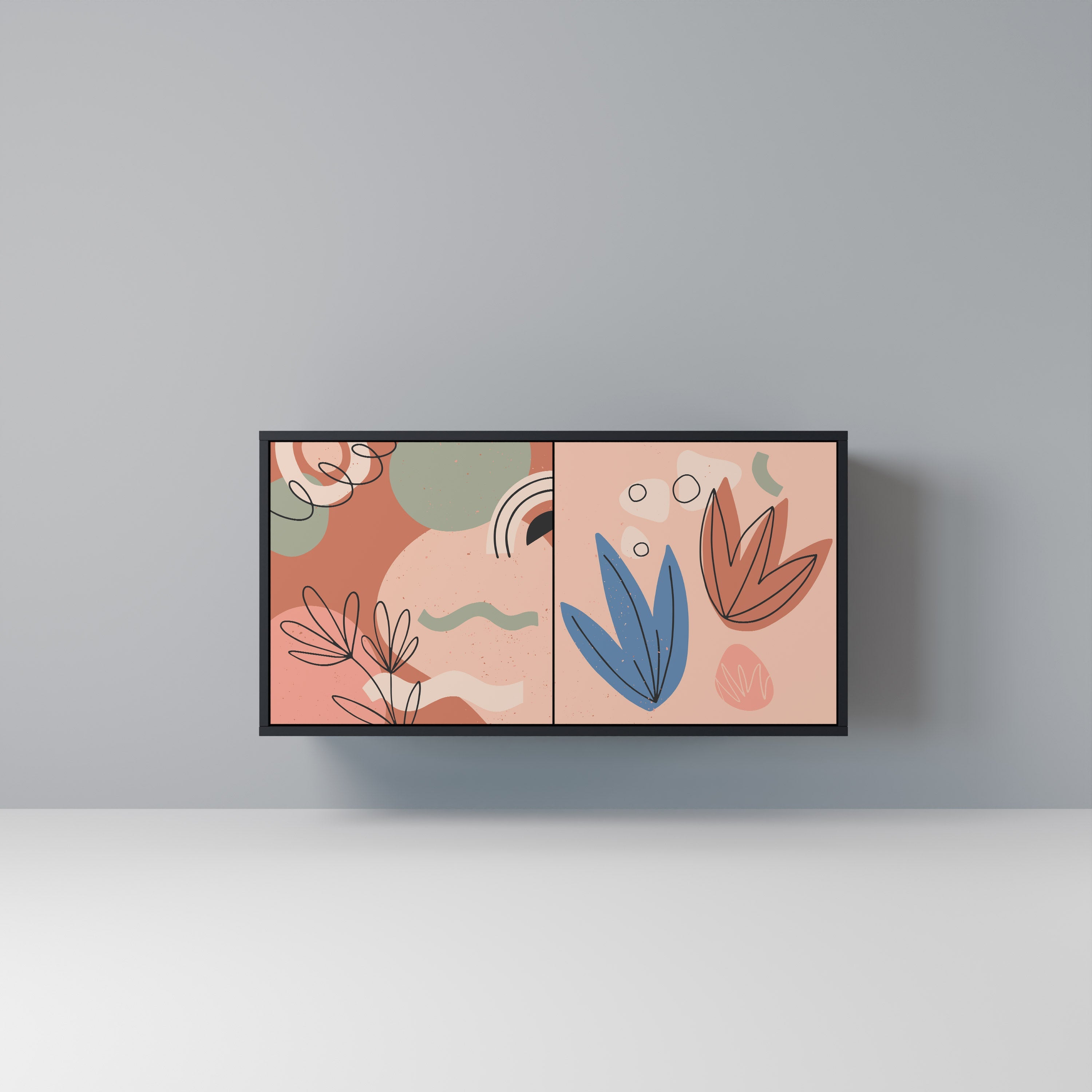 Buffet 2 portes PASTEL DESTINY finition noire