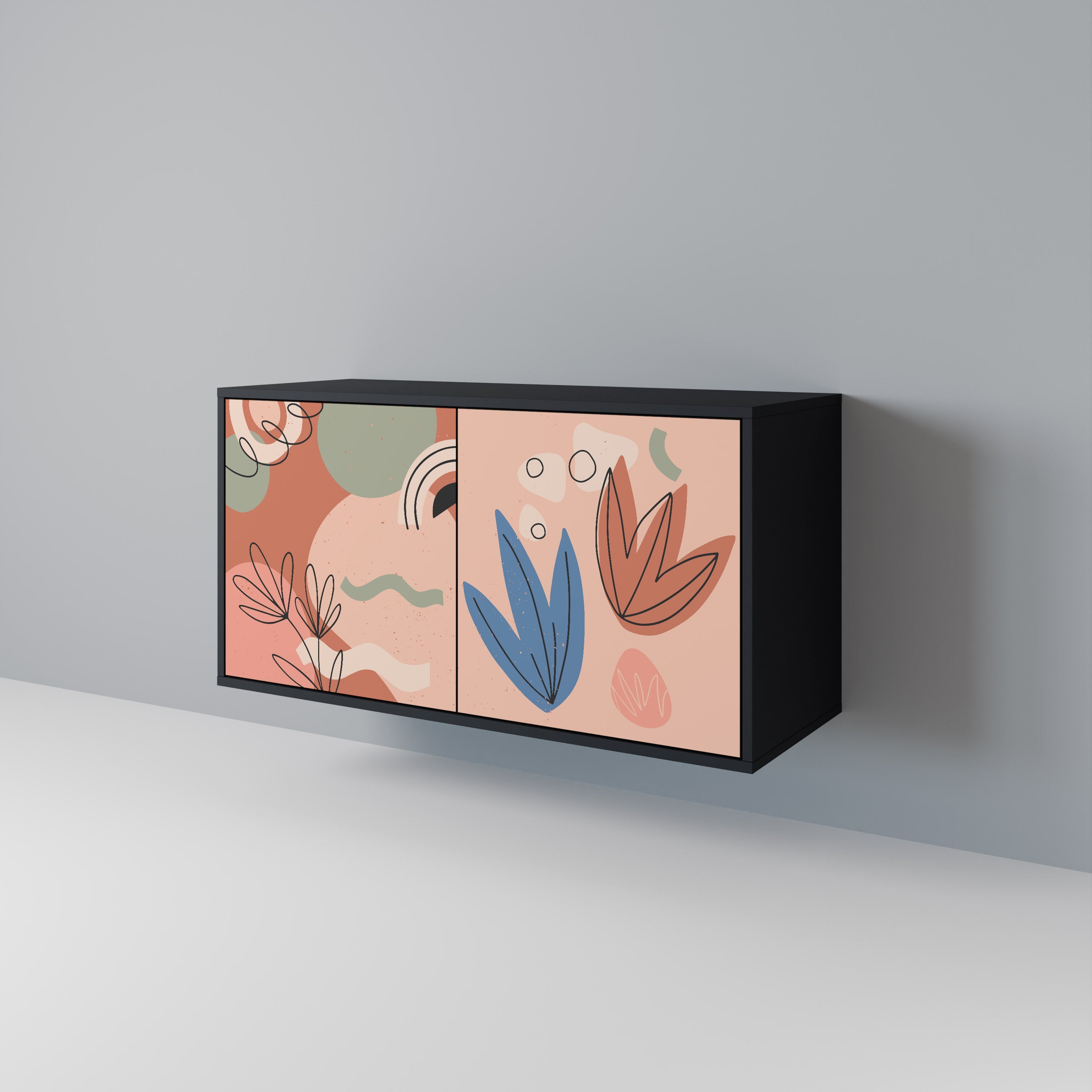 Buffet 2 portes PASTEL DESTINY finition noire