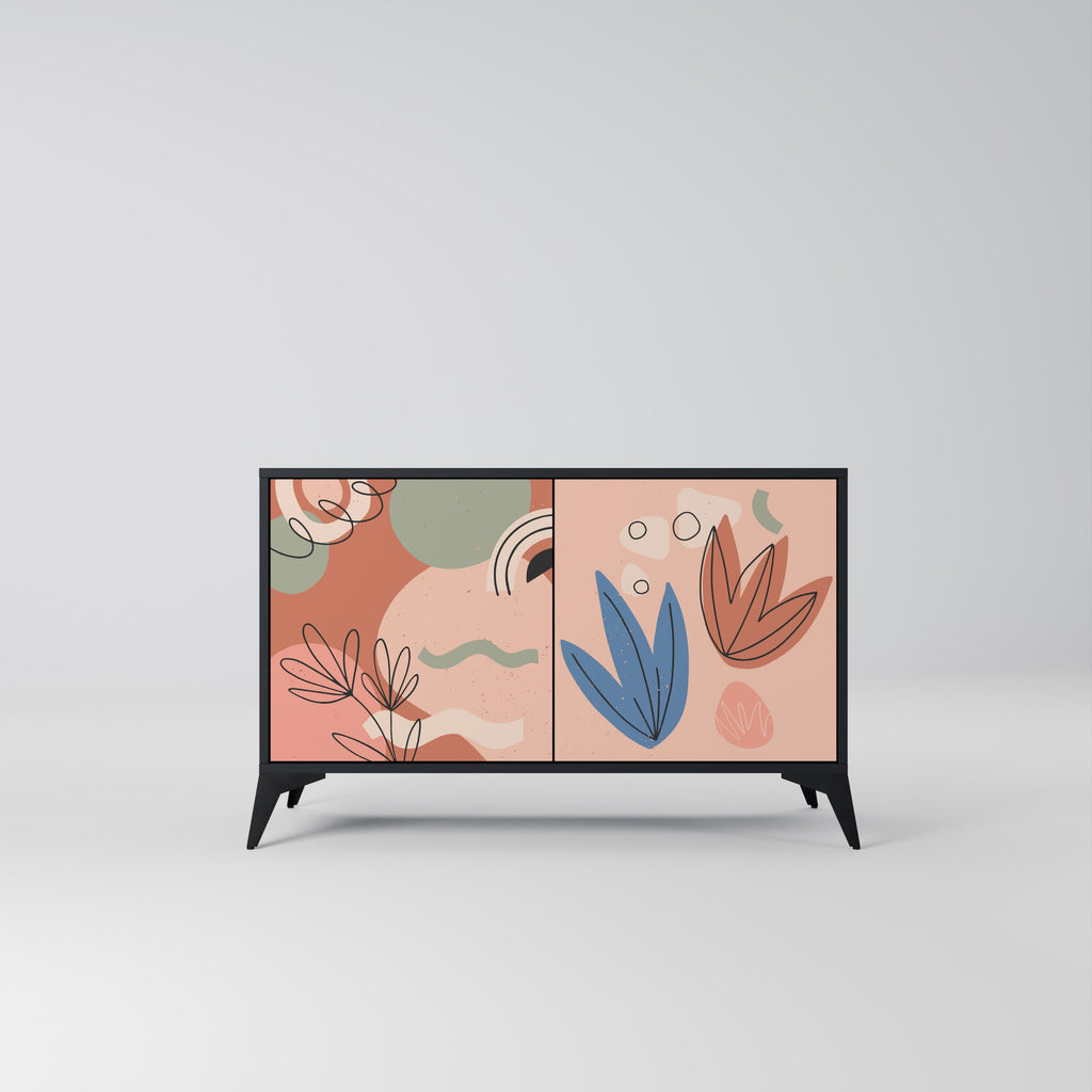 Buffet 2 portes PASTEL DESTINY finition noire