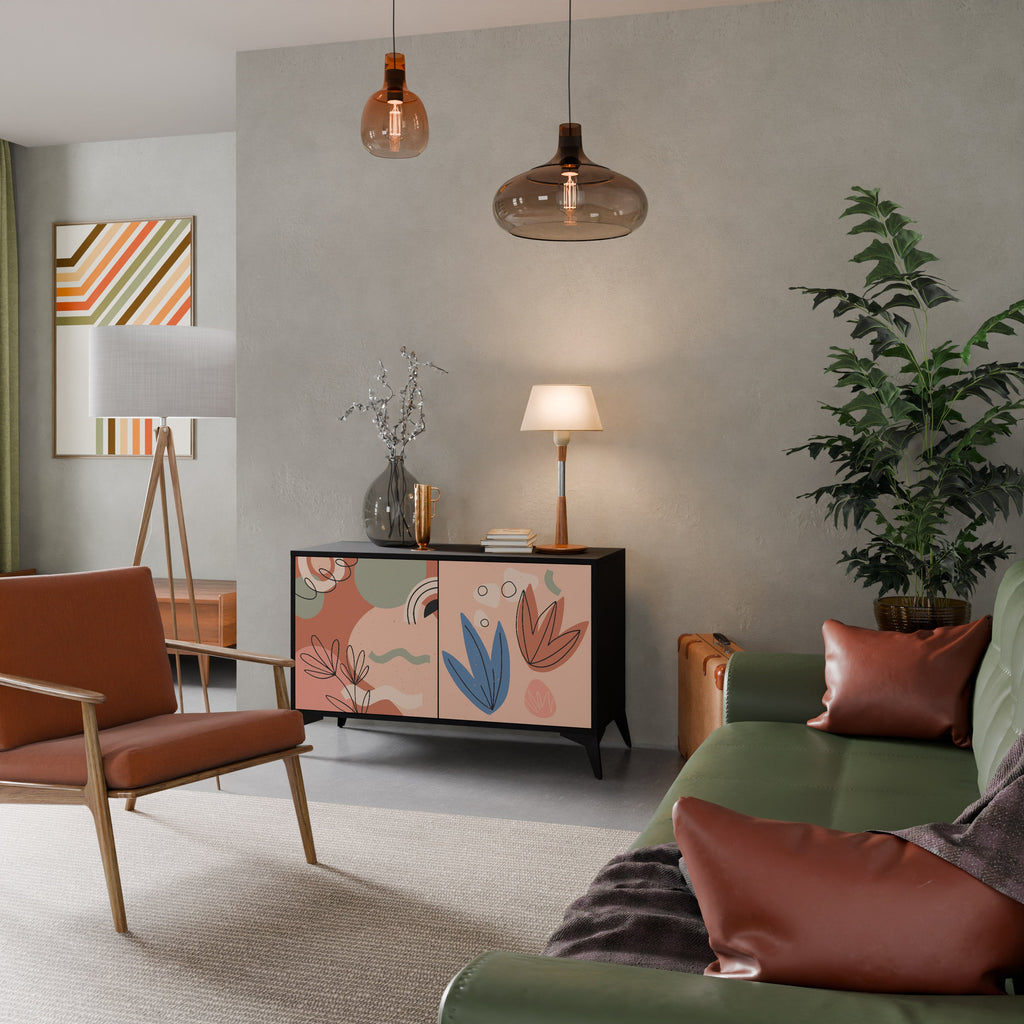 Buffet 2 portes PASTEL DESTINY finition noire