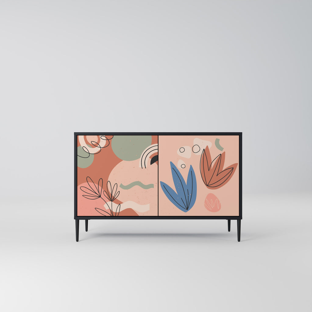 Buffet 2 portes PASTEL DESTINY finition noire