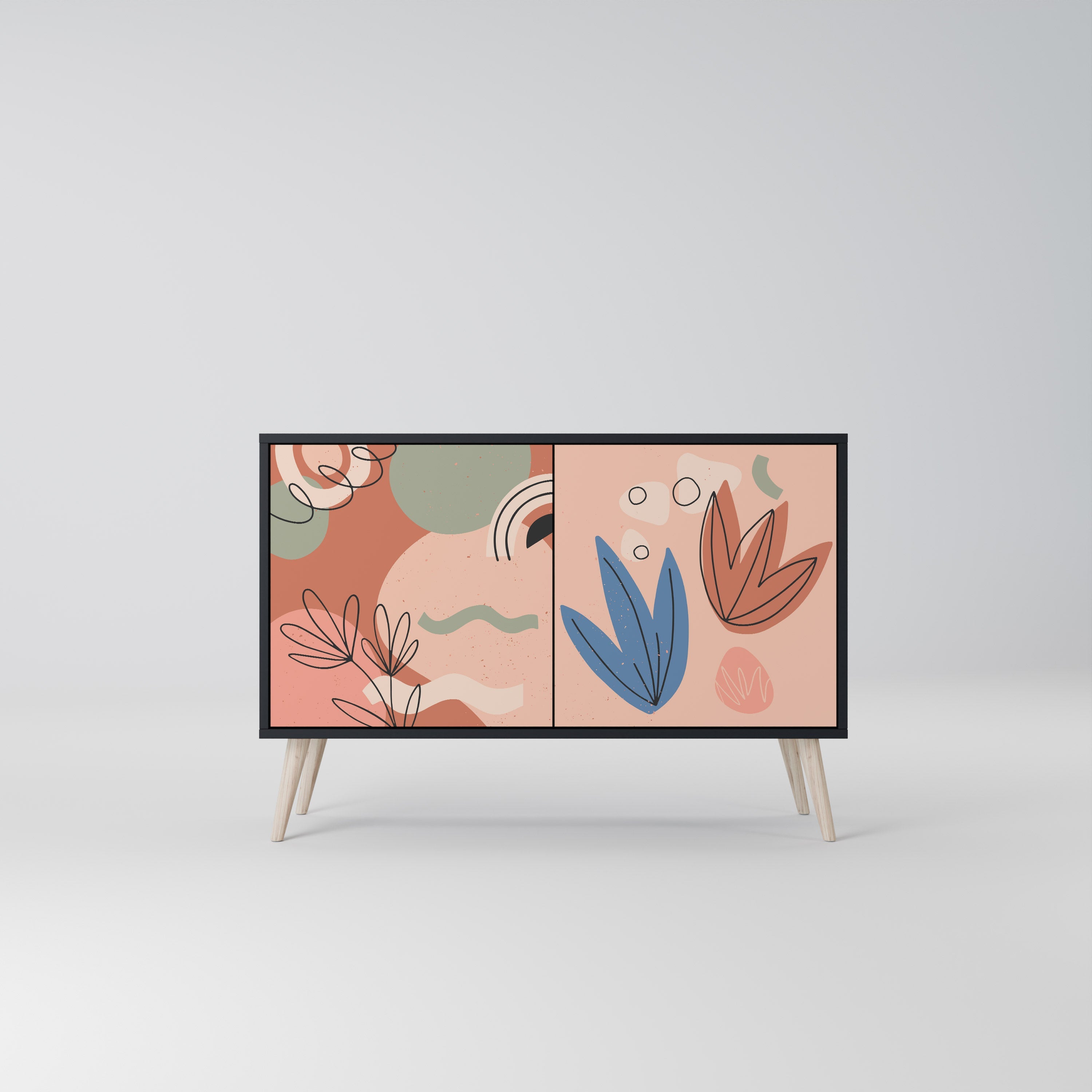 Buffet 2 portes PASTEL DESTINY finition noire