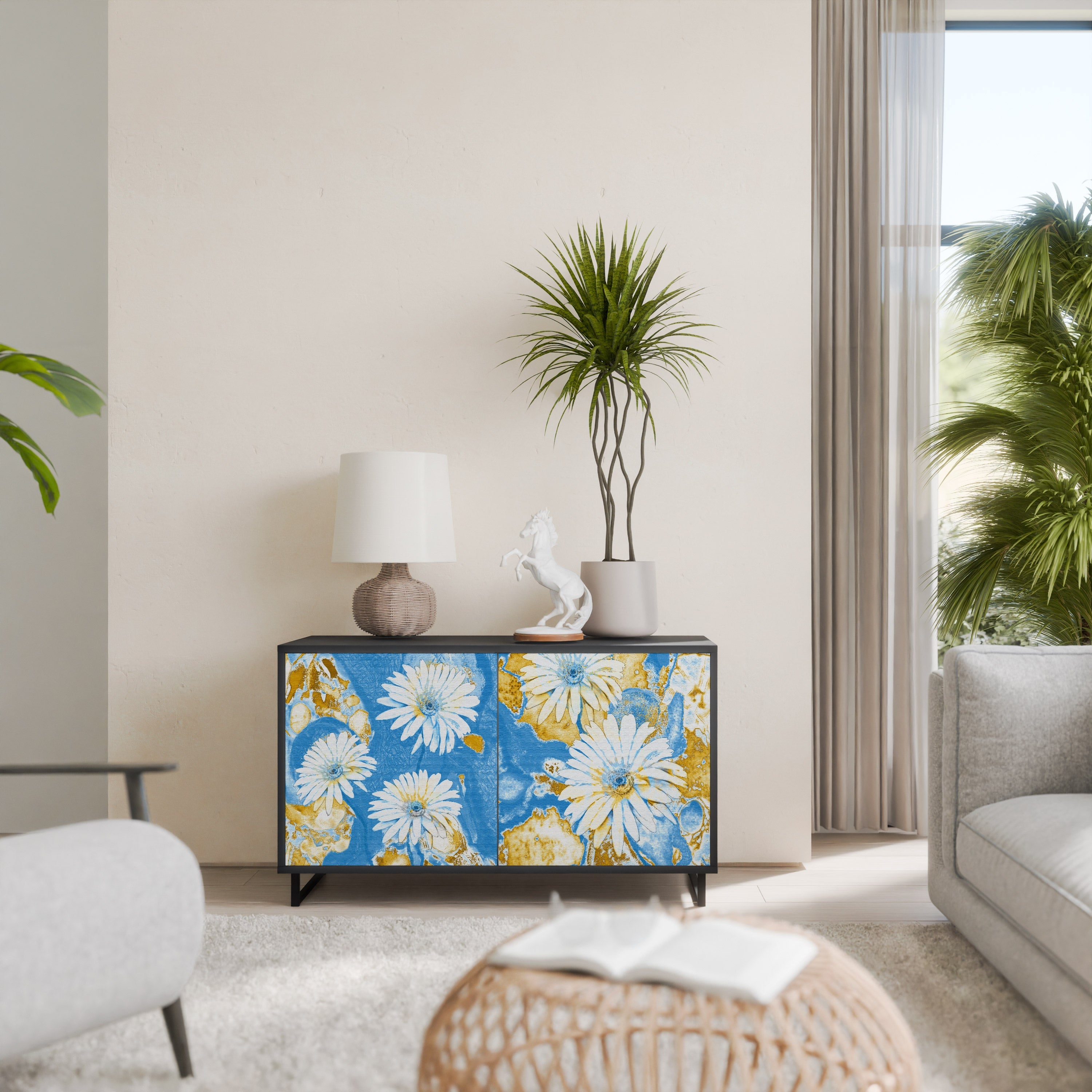 Buffet 2 portes DAISY LUXE finition noire