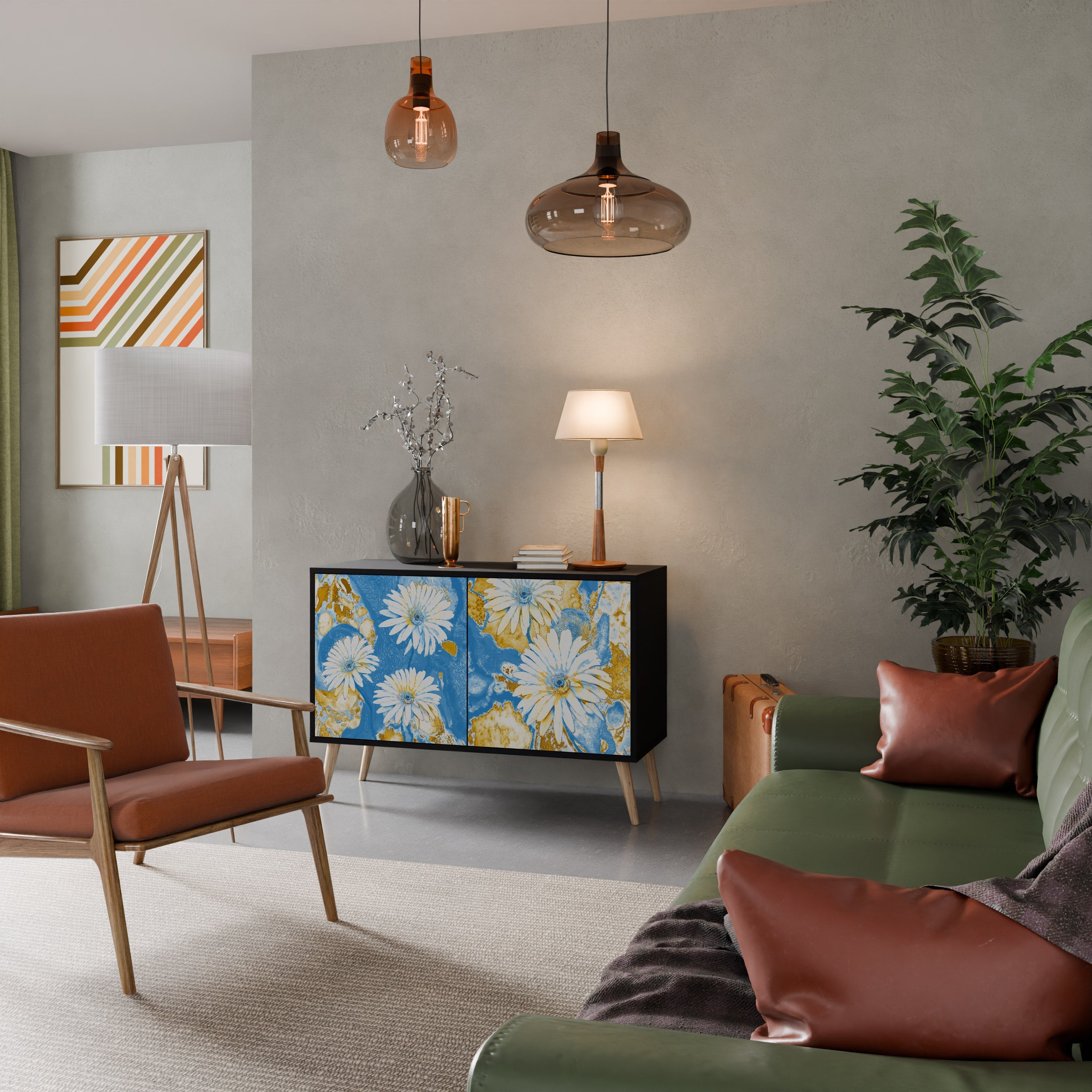 Buffet 2 portes DAISY LUXE finition noire