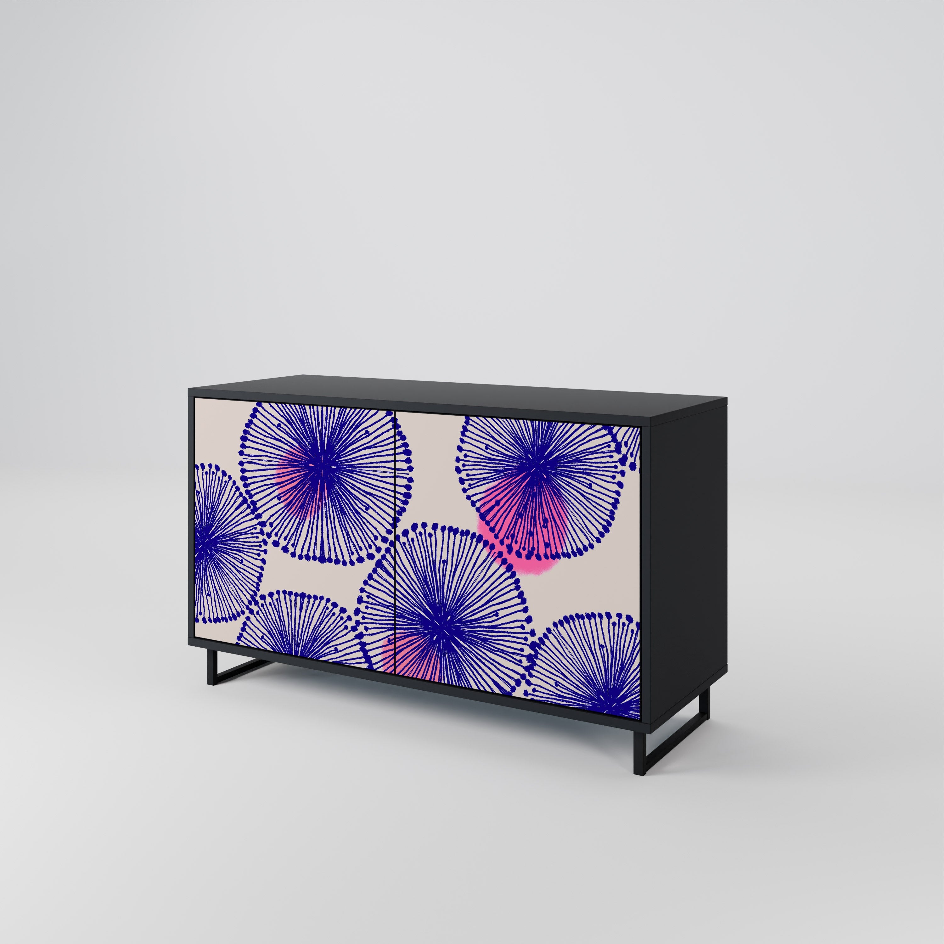 Buffet 2 portes MAGIC NATURE finition noire