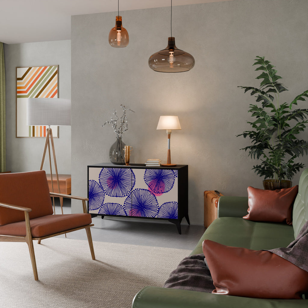 Buffet 2 portes MAGIC NATURE finition noire