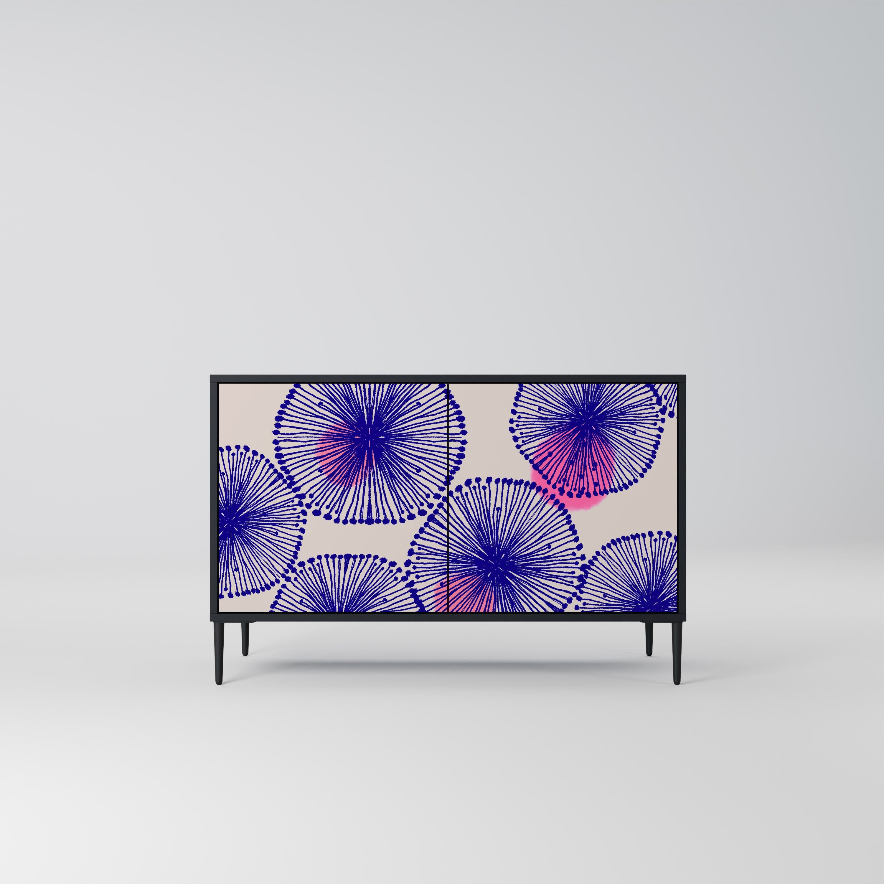 Buffet 2 portes MAGIC NATURE finition noire