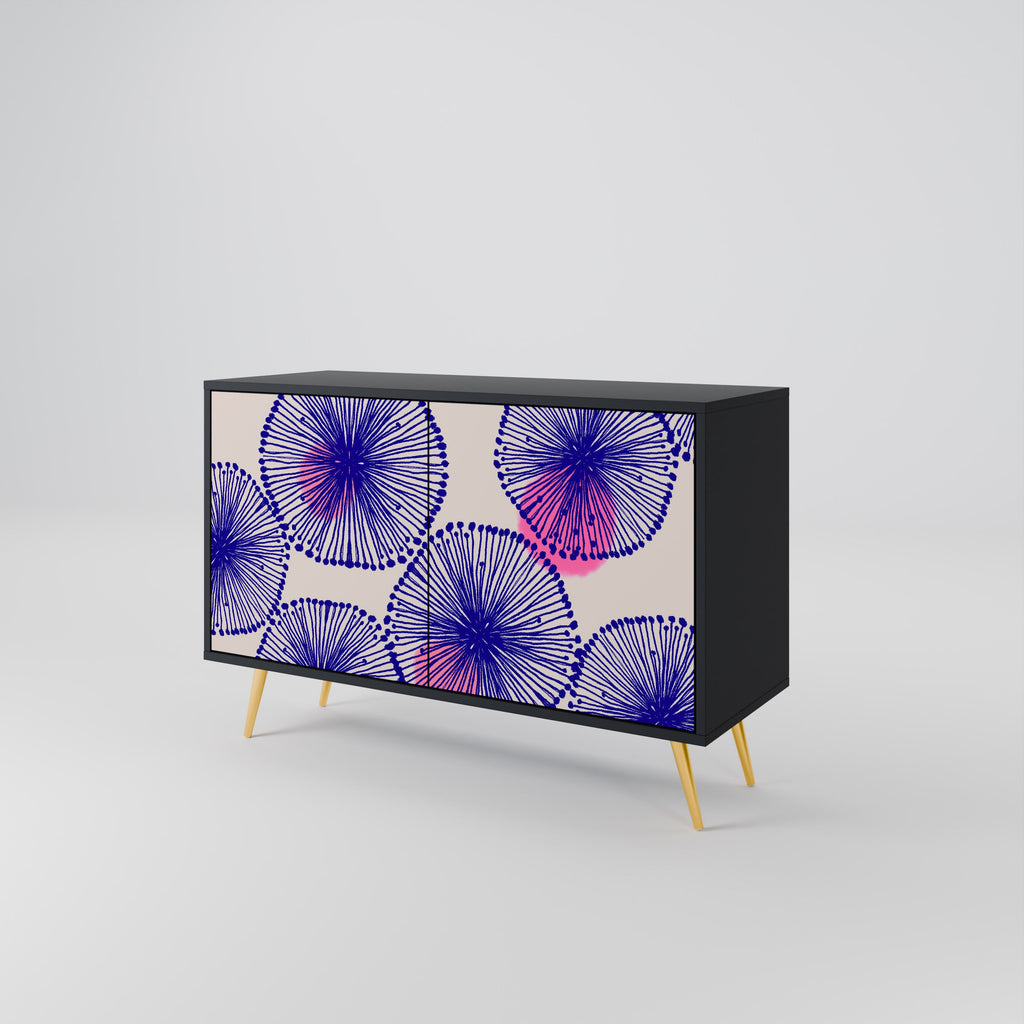 Buffet 2 portes MAGIC NATURE finition noire