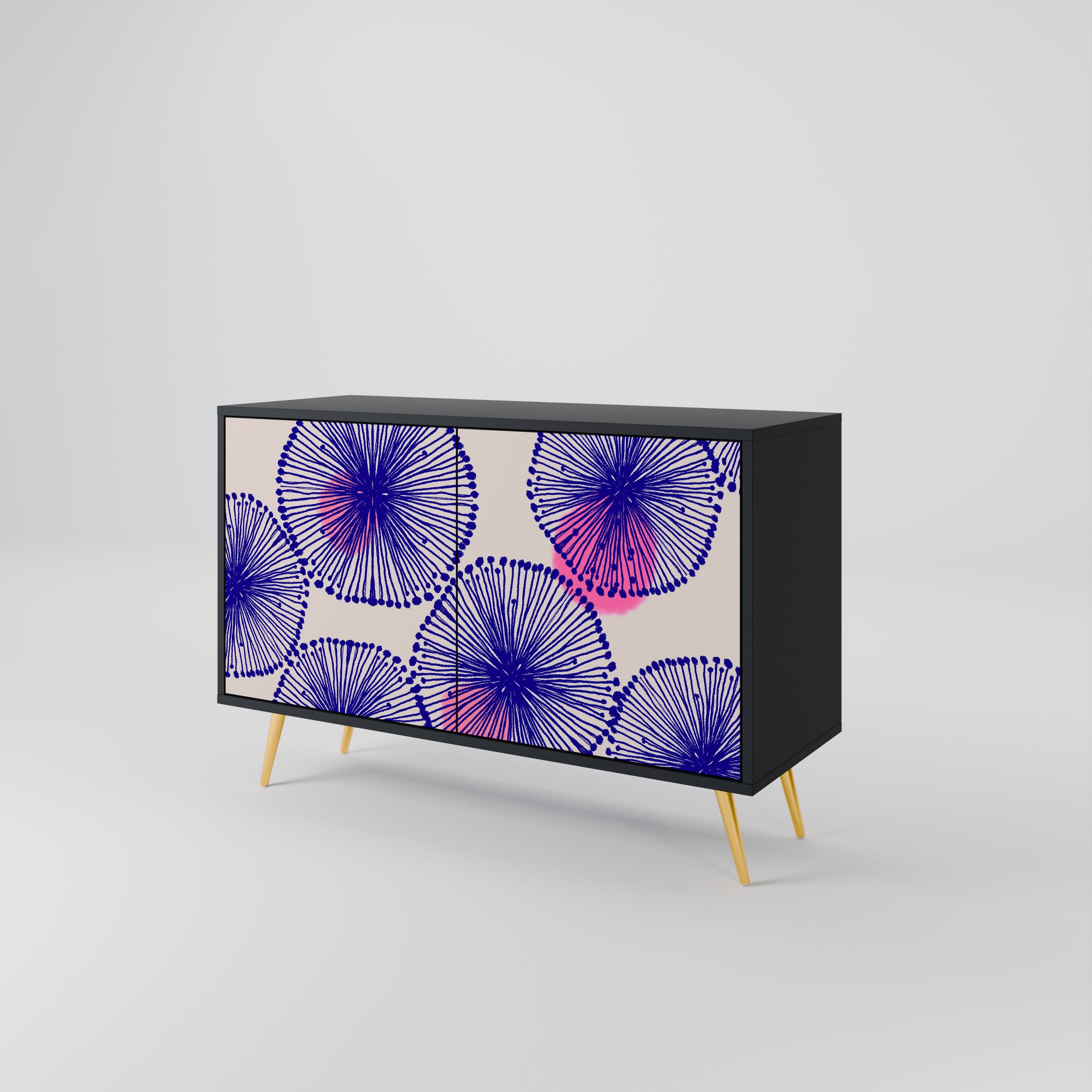 Buffet 2 portes MAGIC NATURE finition noire