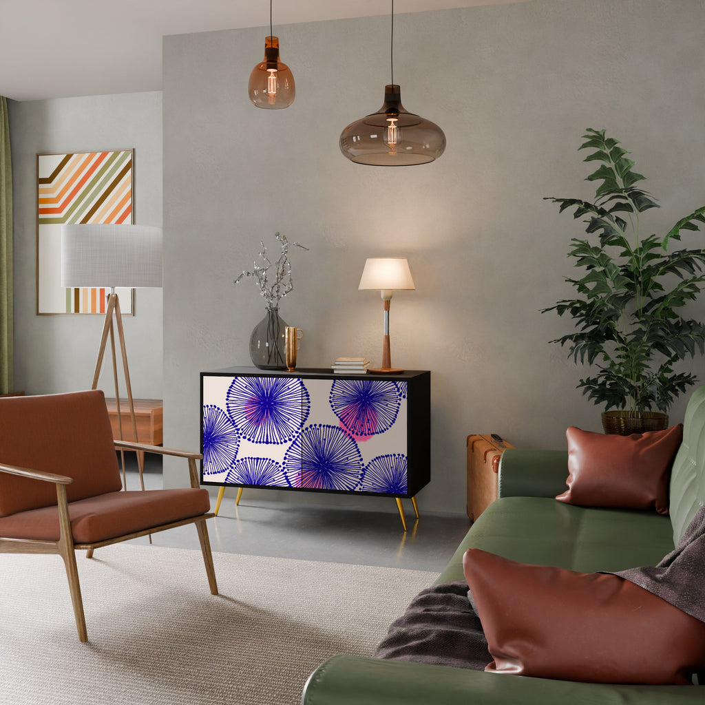 Buffet 2 portes MAGIC NATURE finition noire