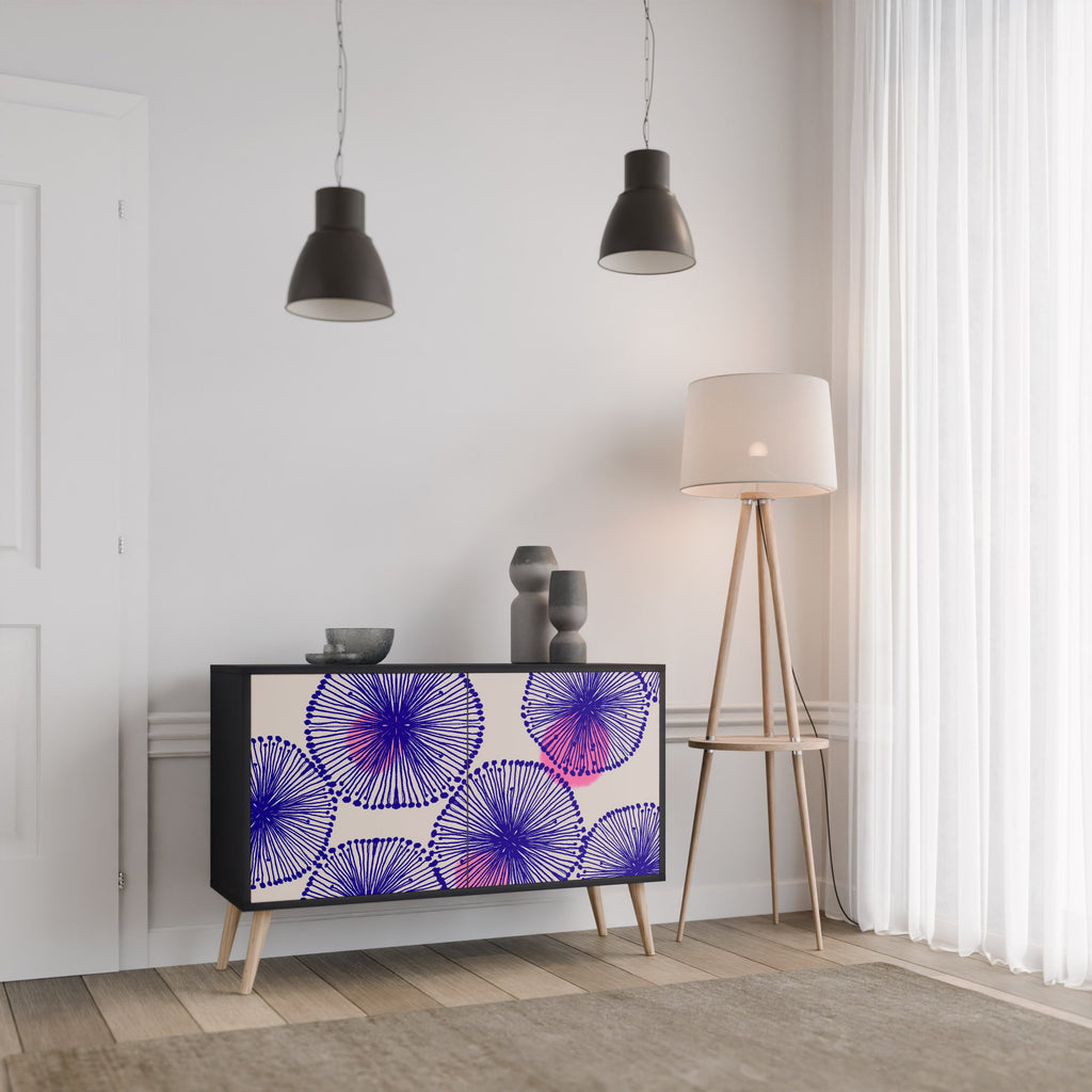 Buffet 2 portes MAGIC NATURE finition noire