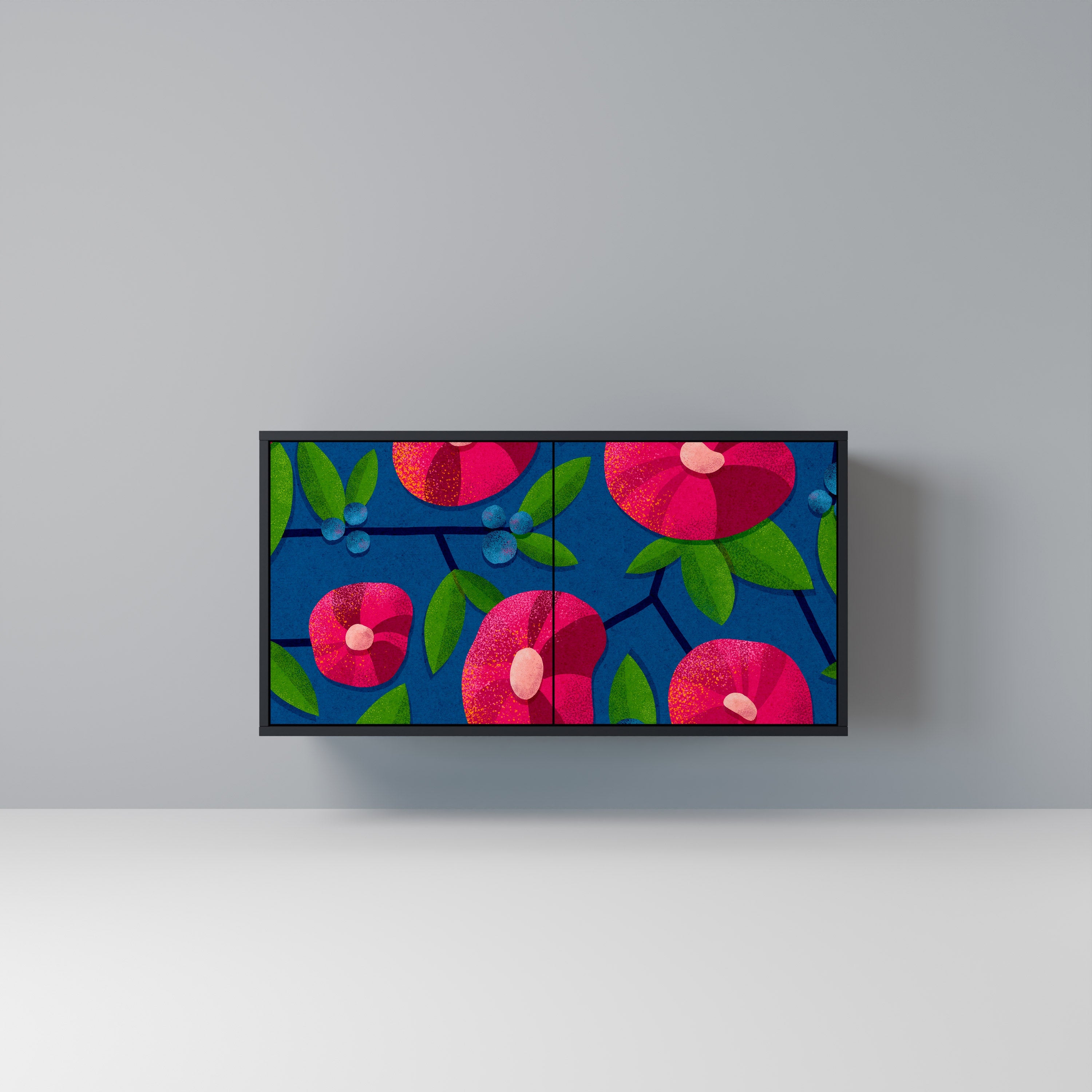 Buffet 2 portes SPRING THOUGHTS en finition noire