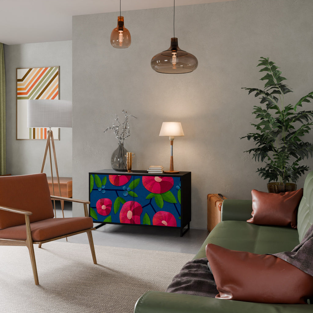 Buffet 2 portes SPRING THOUGHTS en finition noire