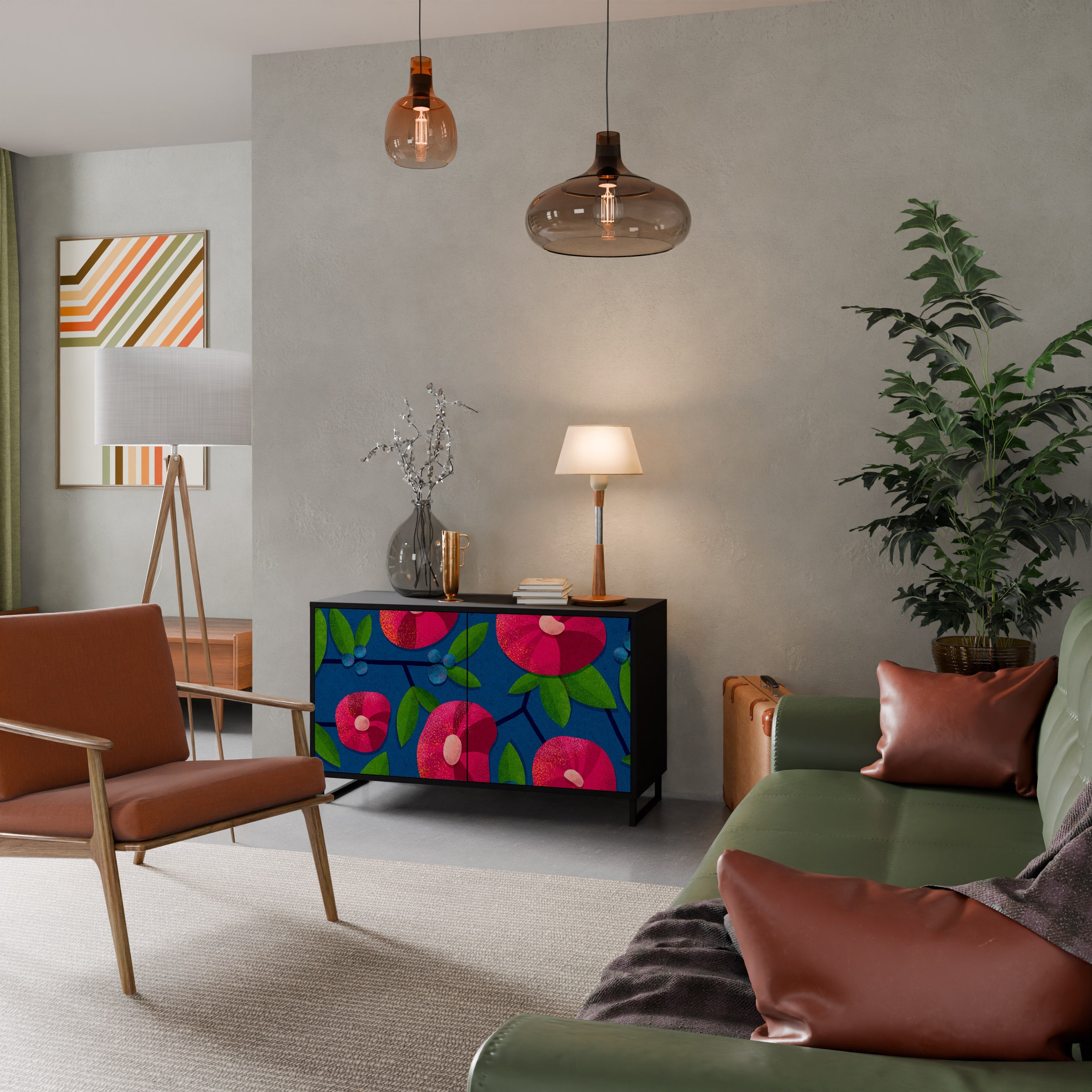 Buffet 2 portes SPRING THOUGHTS en finition noire