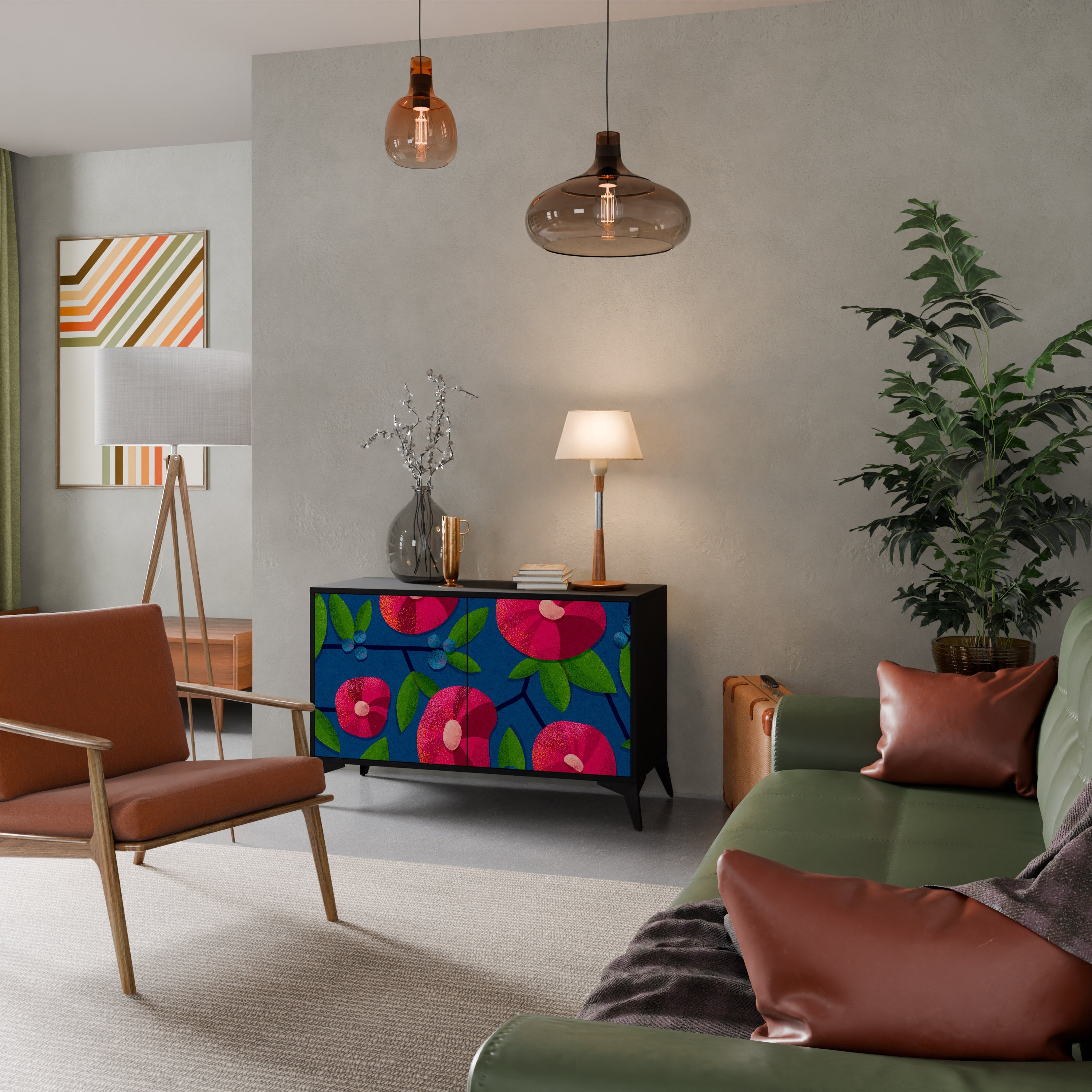 Buffet 2 portes SPRING THOUGHTS en finition noire