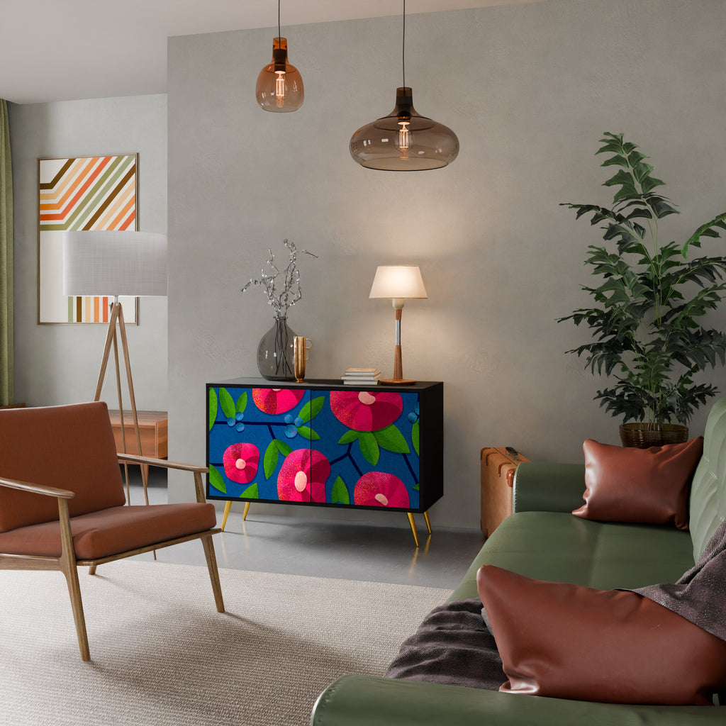 Buffet 2 portes SPRING THOUGHTS en finition noire