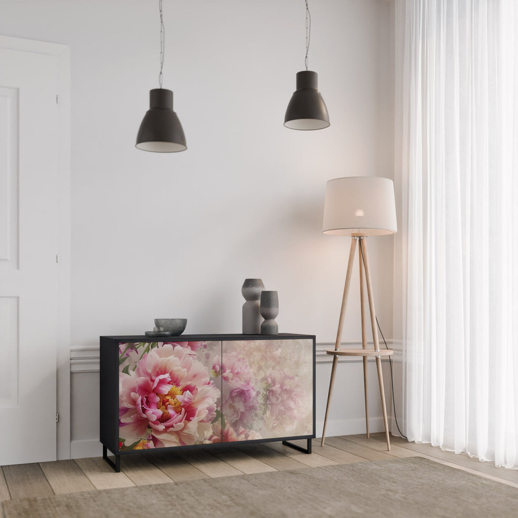 Buffet 2 portes PEONY WHISPER finition noire