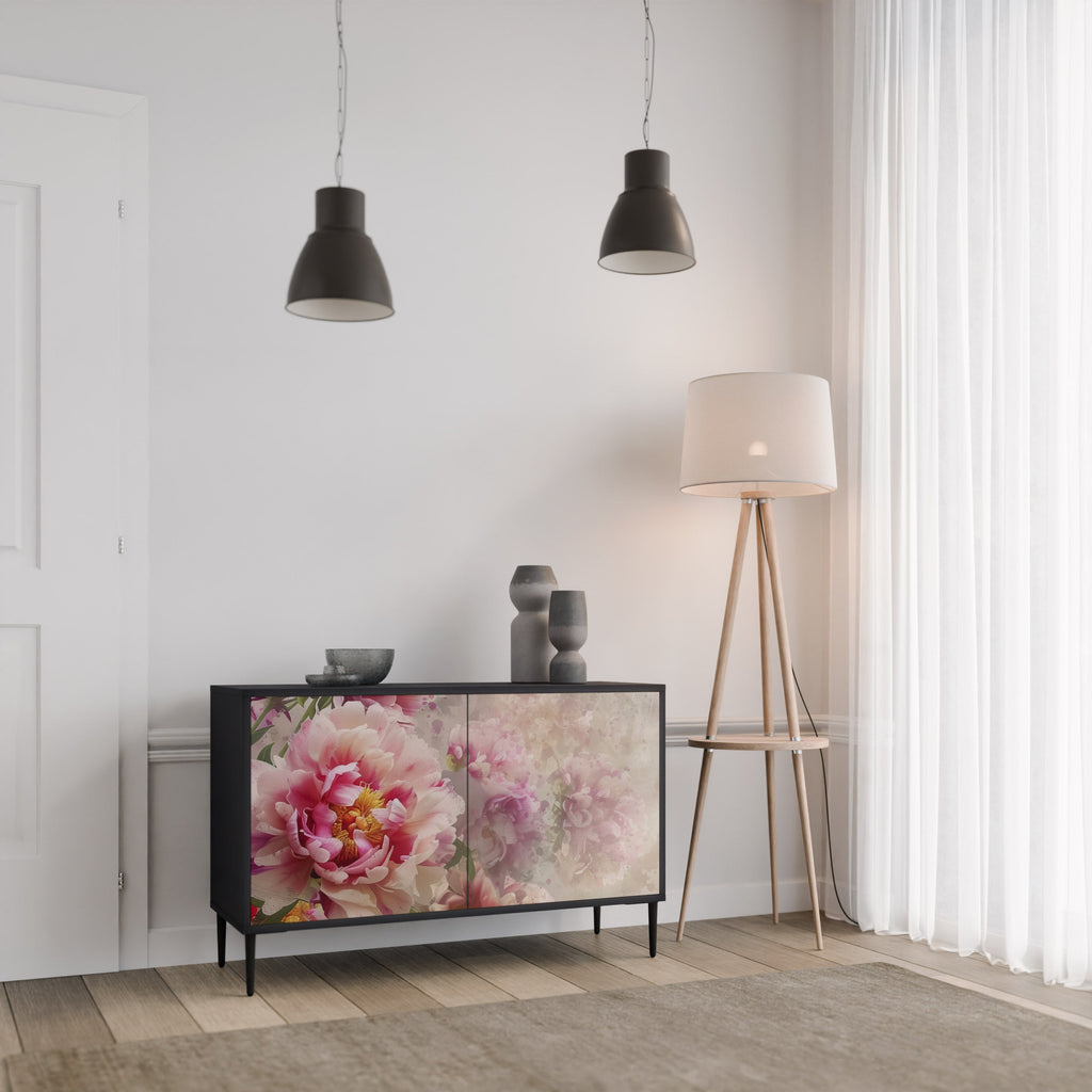 Buffet 2 portes PEONY WHISPER finition noire