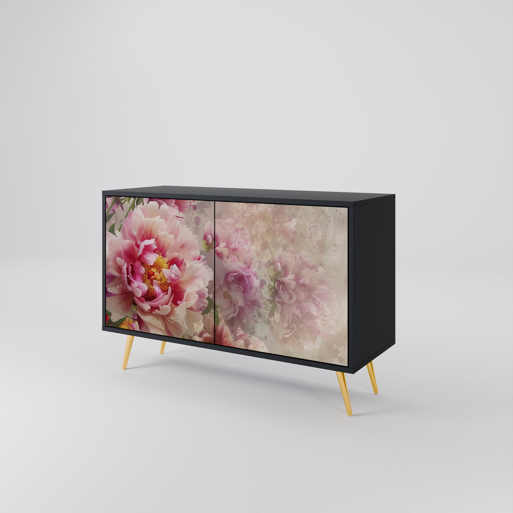 Buffet 2 portes PEONY WHISPER finition noire