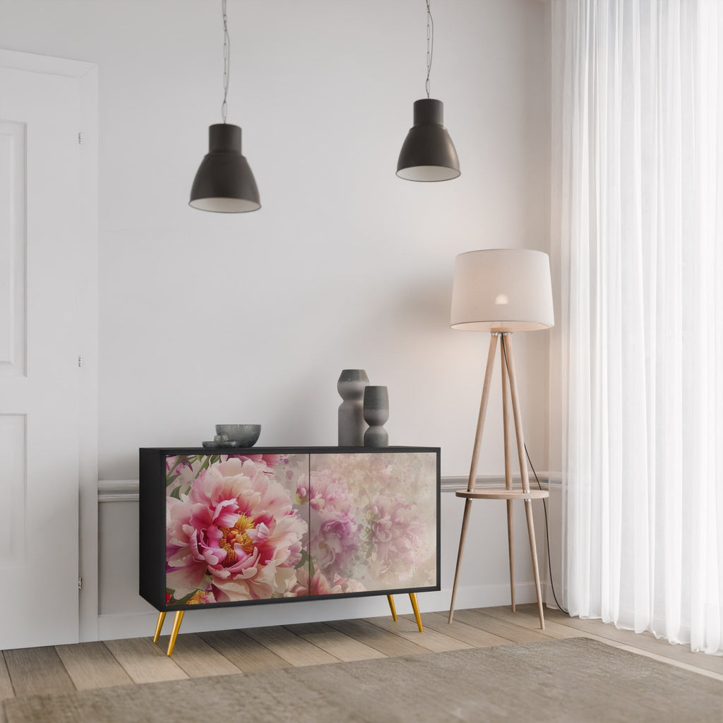 Buffet 2 portes PEONY WHISPER finition noire