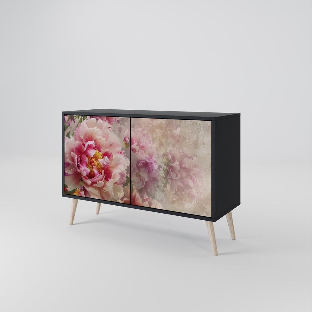 Buffet 2 portes PEONY WHISPER finition noire