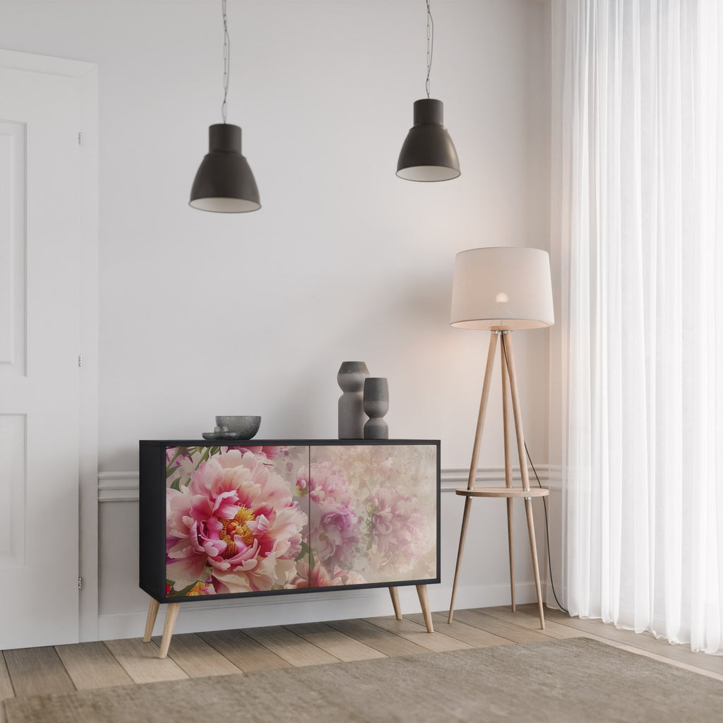 Buffet 2 portes PEONY WHISPER finition noire