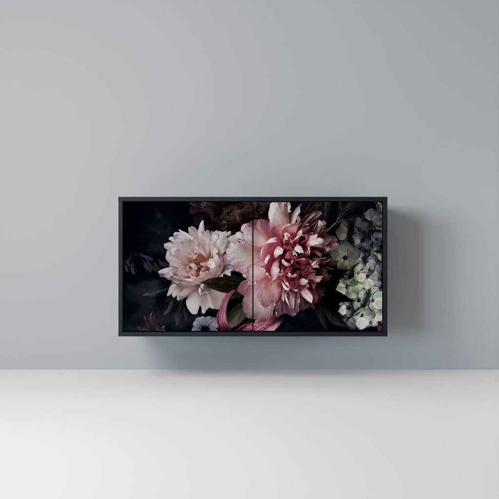 Buffet 2 portes PURE BLOSSOM finition noire