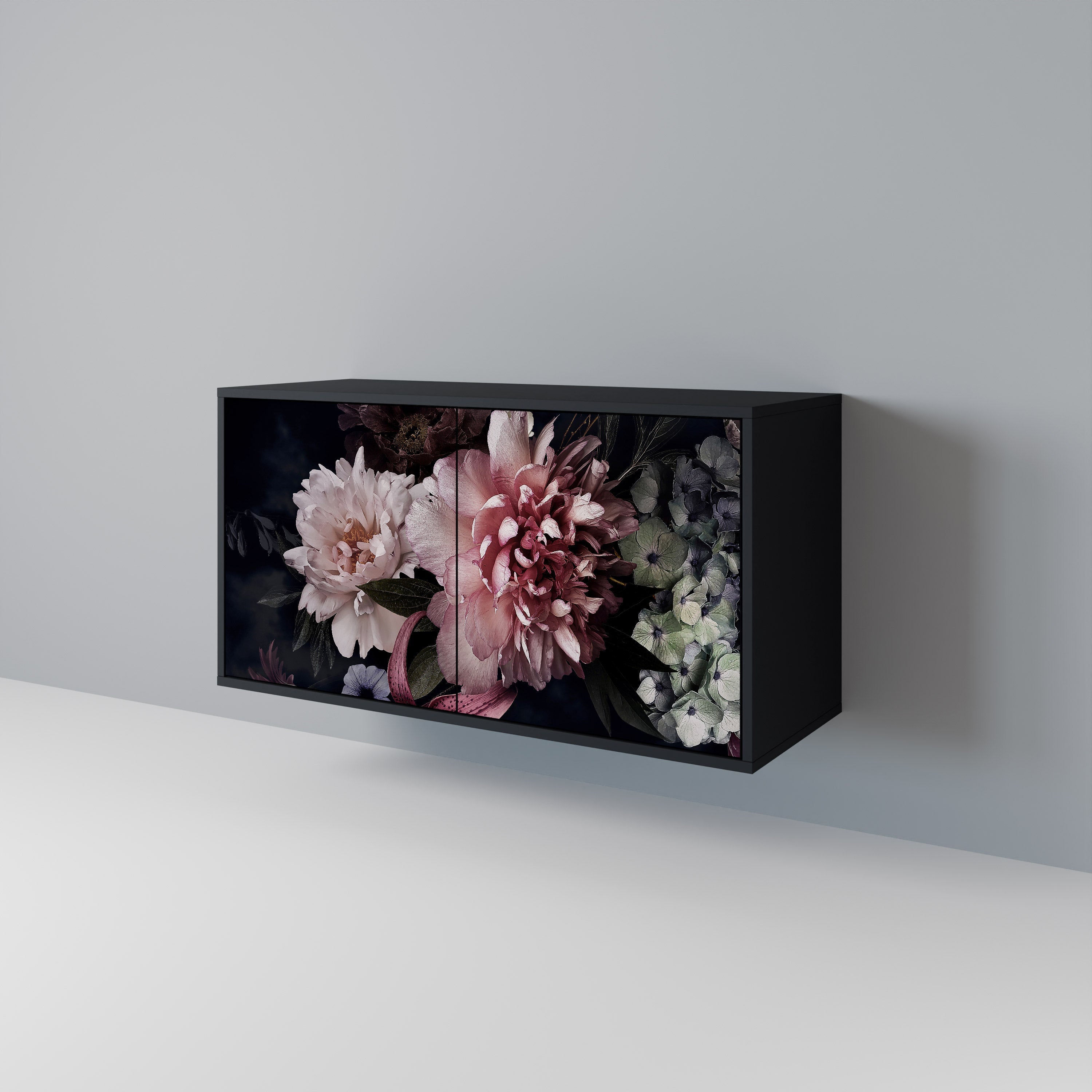 Buffet 2 portes PURE BLOSSOM finition noire