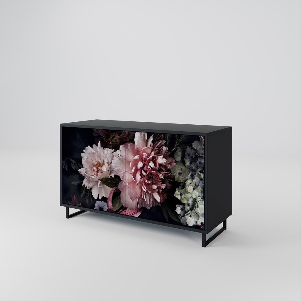 Buffet 2 portes PURE BLOSSOM finition noire