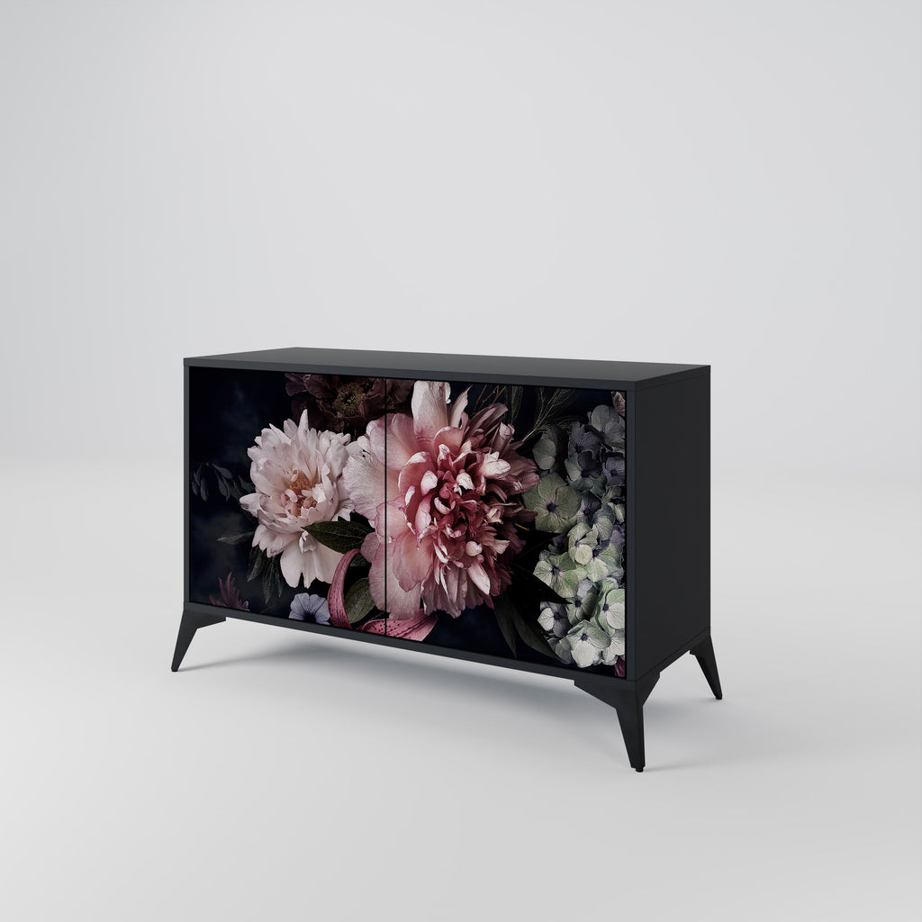 Buffet 2 portes PURE BLOSSOM finition noire