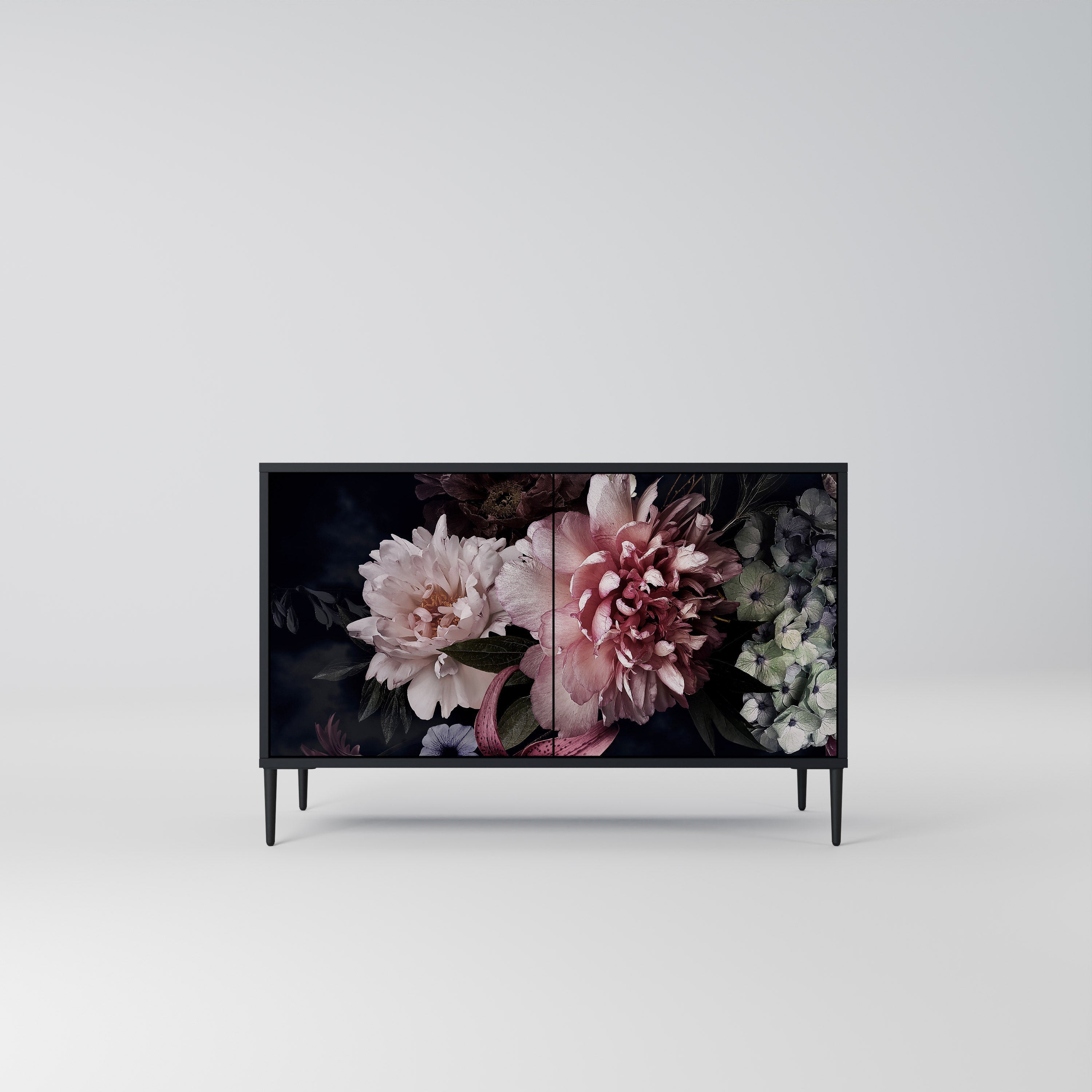 Buffet 2 portes PURE BLOSSOM finition noire