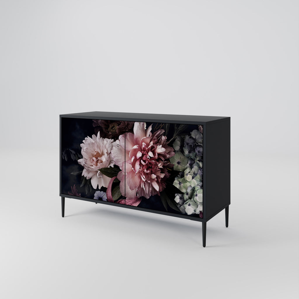 Buffet 2 portes PURE BLOSSOM finition noire