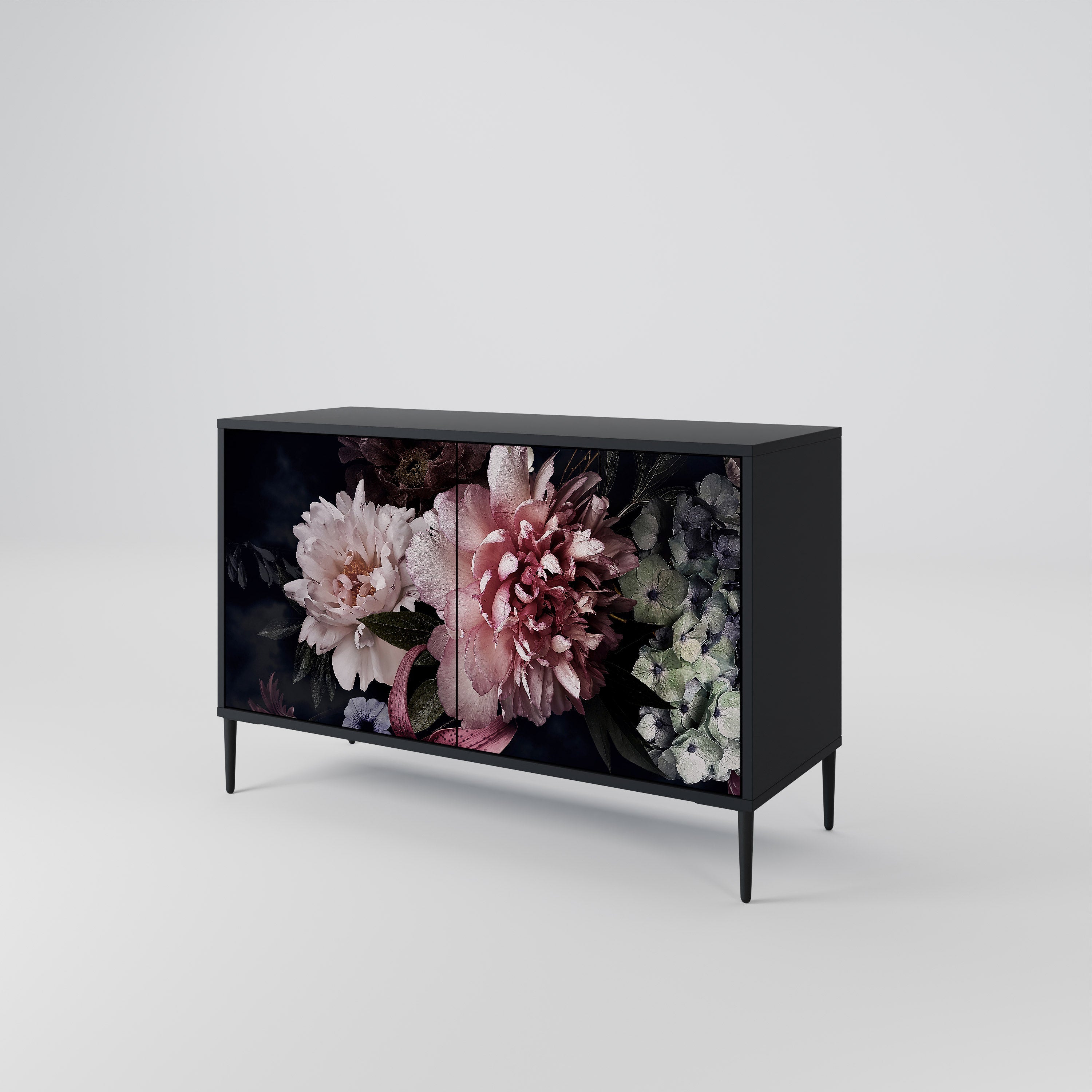 Buffet 2 portes PURE BLOSSOM finition noire