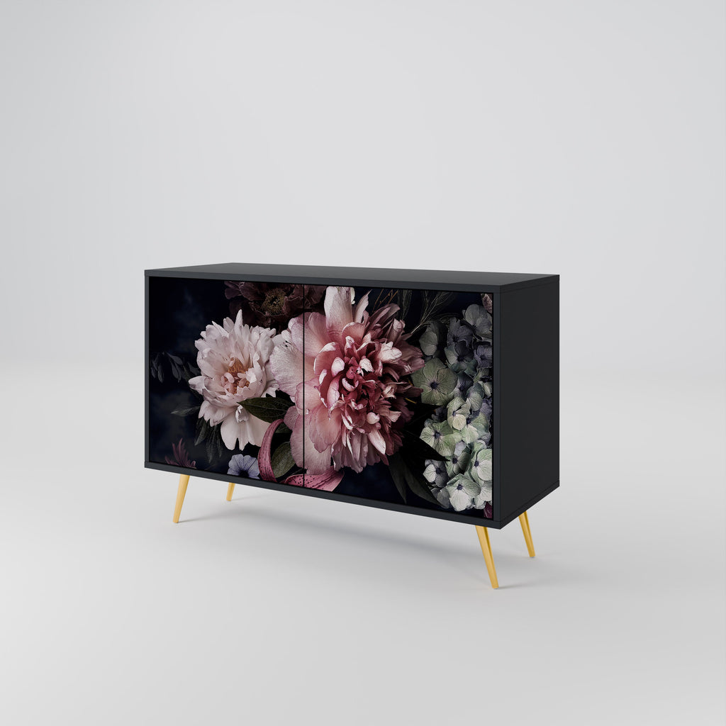 Buffet 2 portes PURE BLOSSOM finition noire