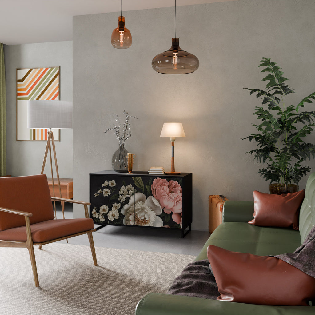 Buffet 2 portes LUSH ELEGANCE finition noire